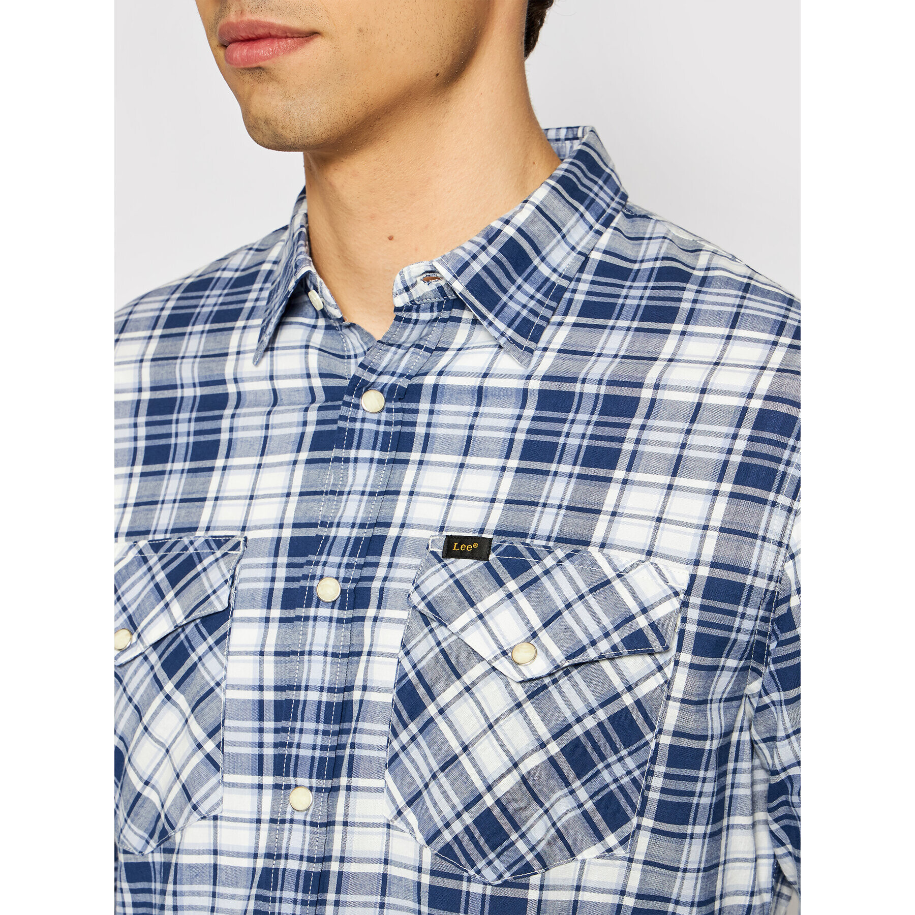 Lee Риза Clean Western L644KJ35 Син Slim Fit - Pepit.bg