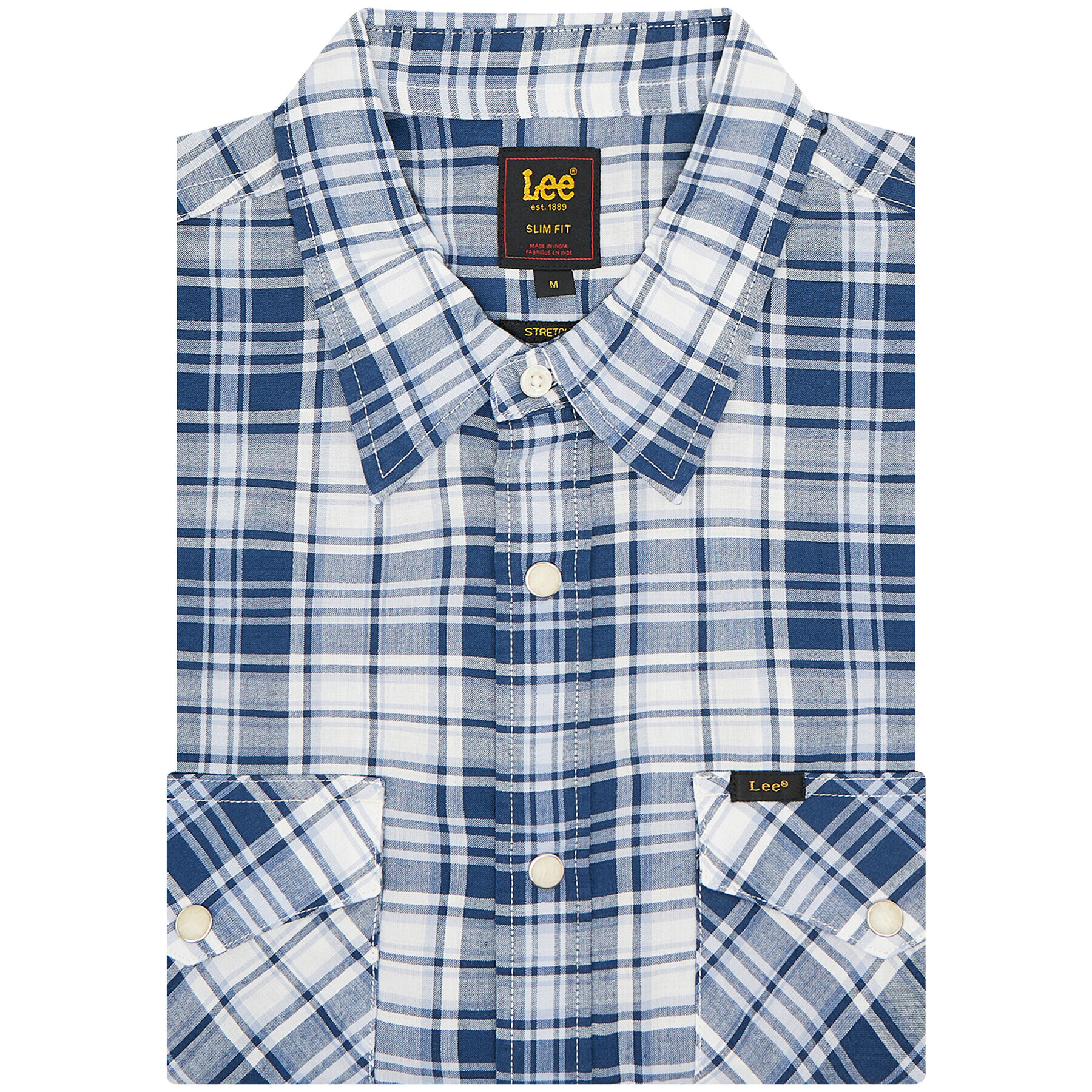 Lee Риза Clean Western L644KJ35 Син Slim Fit - Pepit.bg