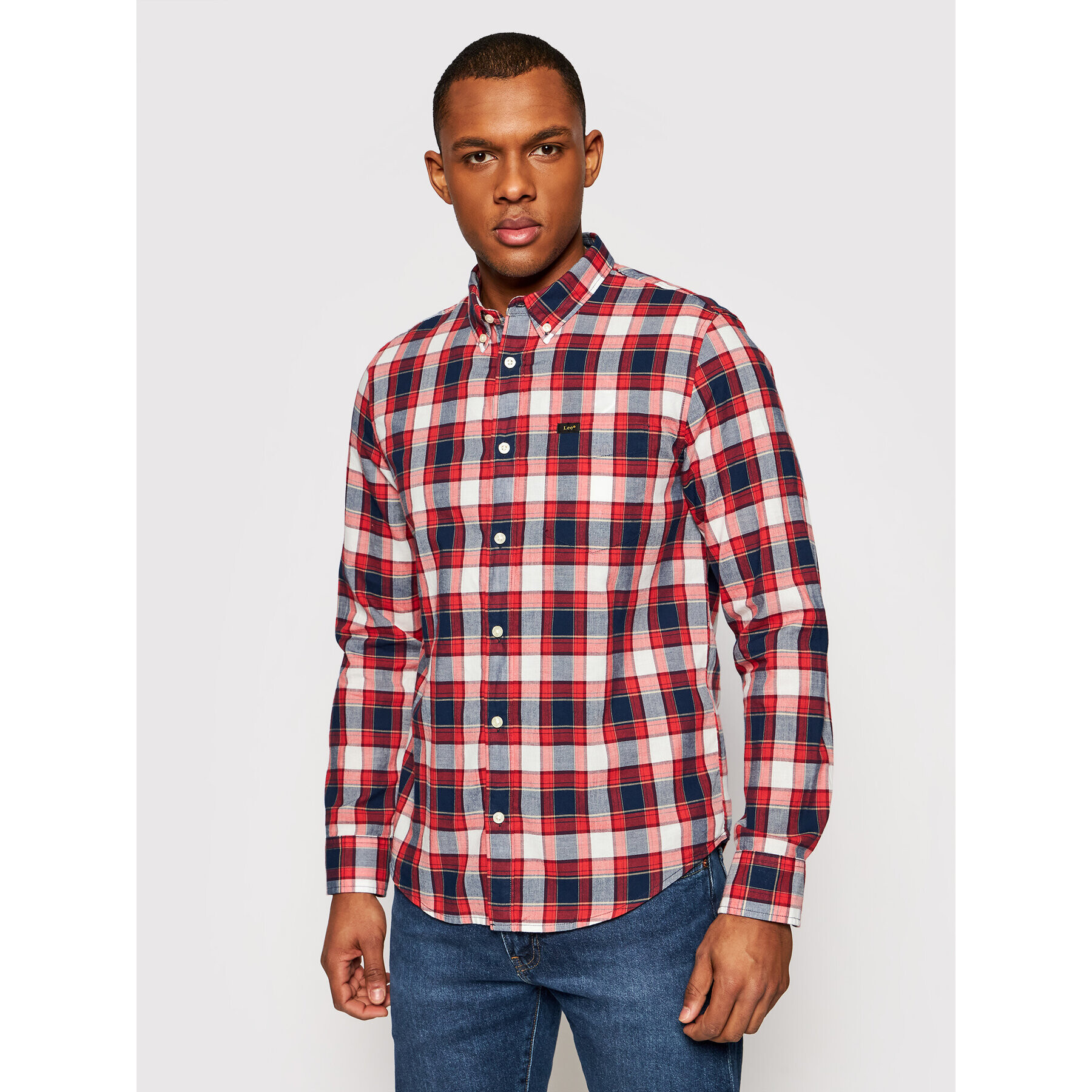 Lee Риза L880KSNV Червен Regular Fit - Pepit.bg