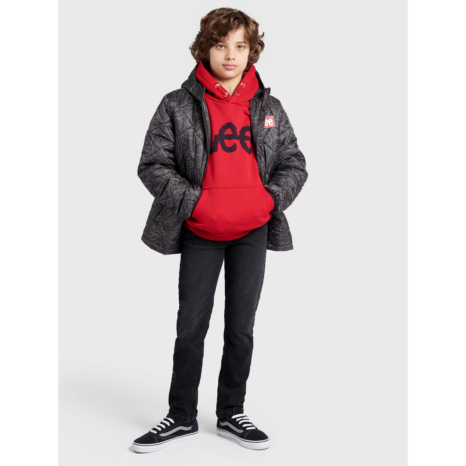 Lee Суитшърт 0008 Червен Regular Fit - Pepit.bg