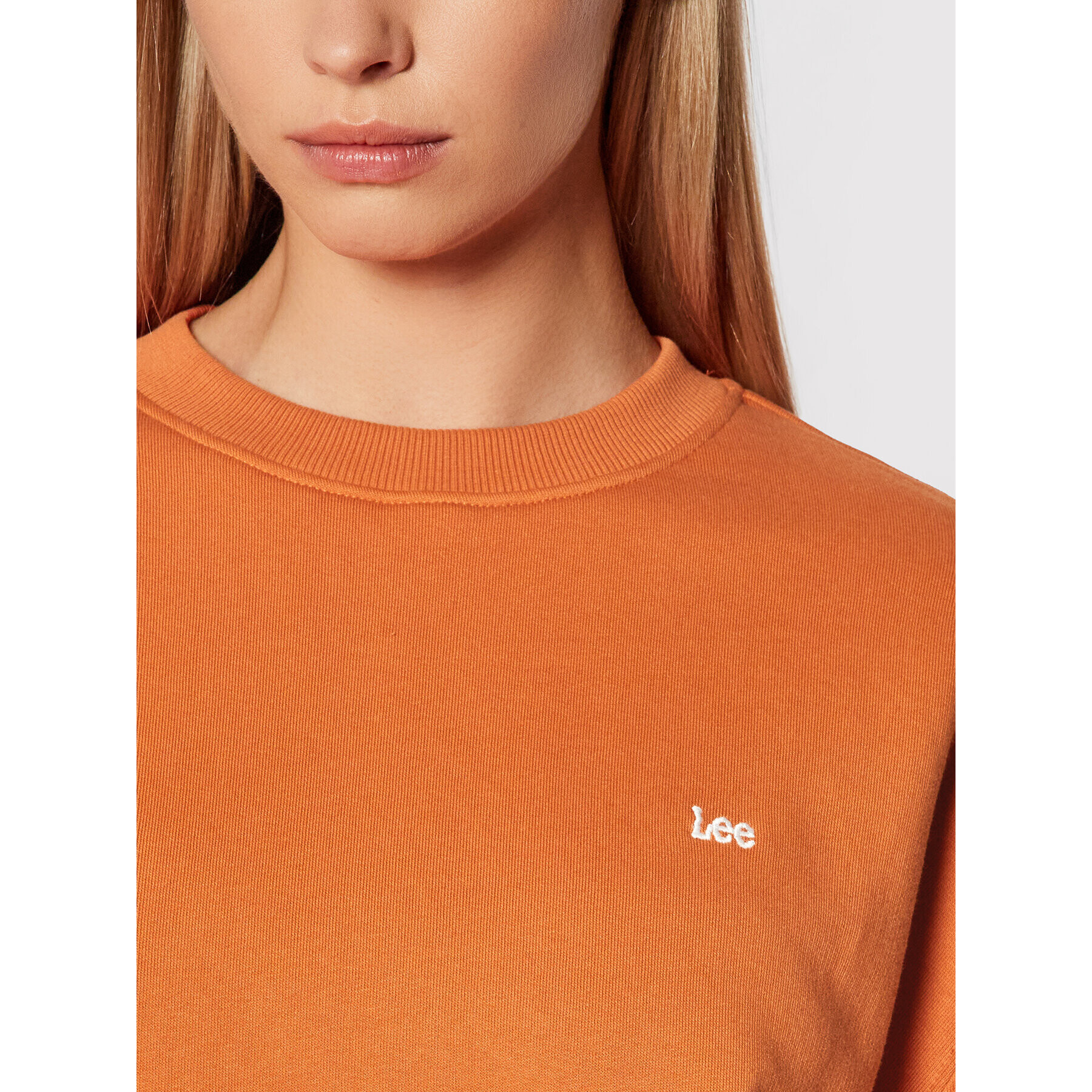 Lee Суитшърт Crew L53LRYOB Оранжев Relaxed Fit - Pepit.bg