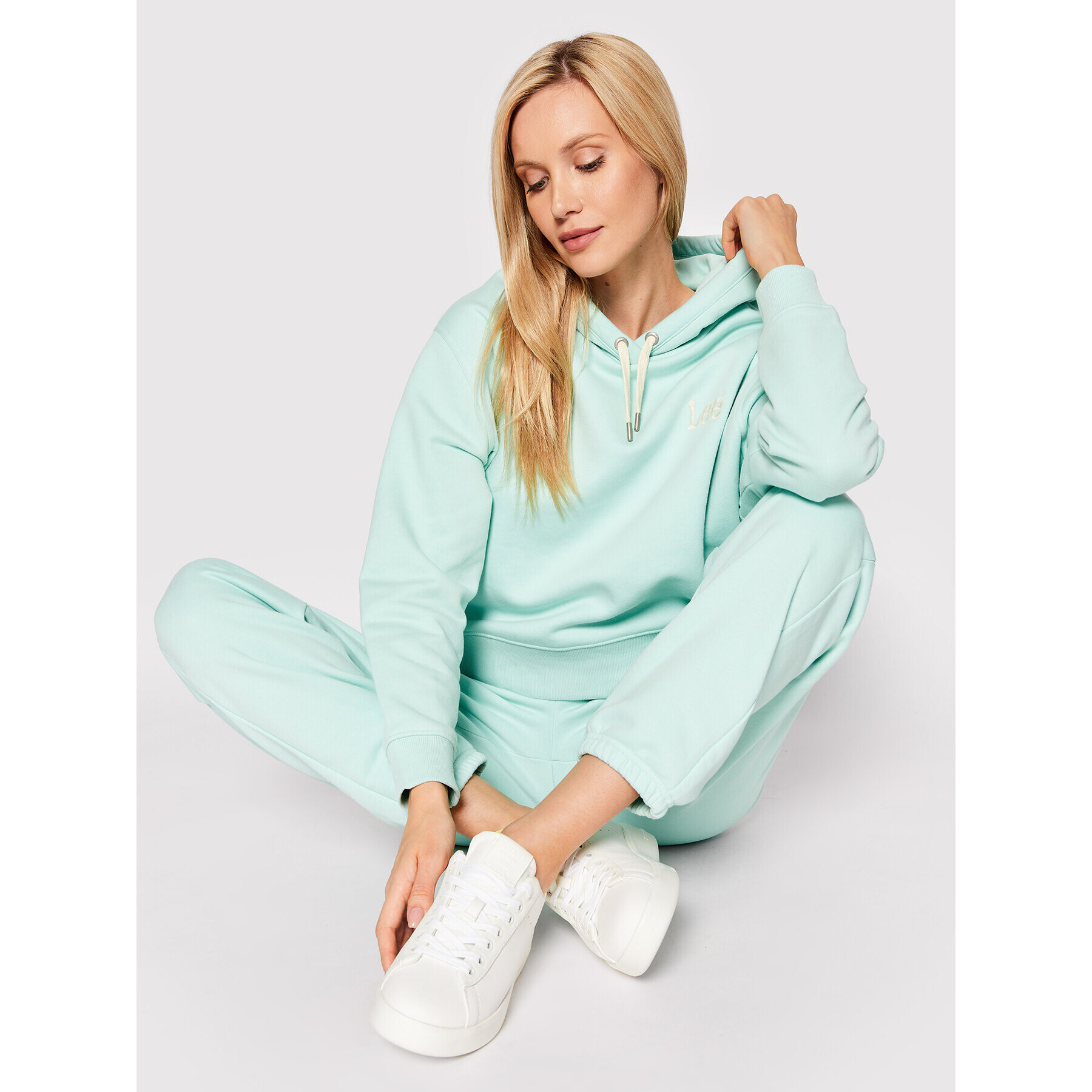 Lee Суитшърт Essential L53PLJ40 Зелен Regular Fit - Pepit.bg