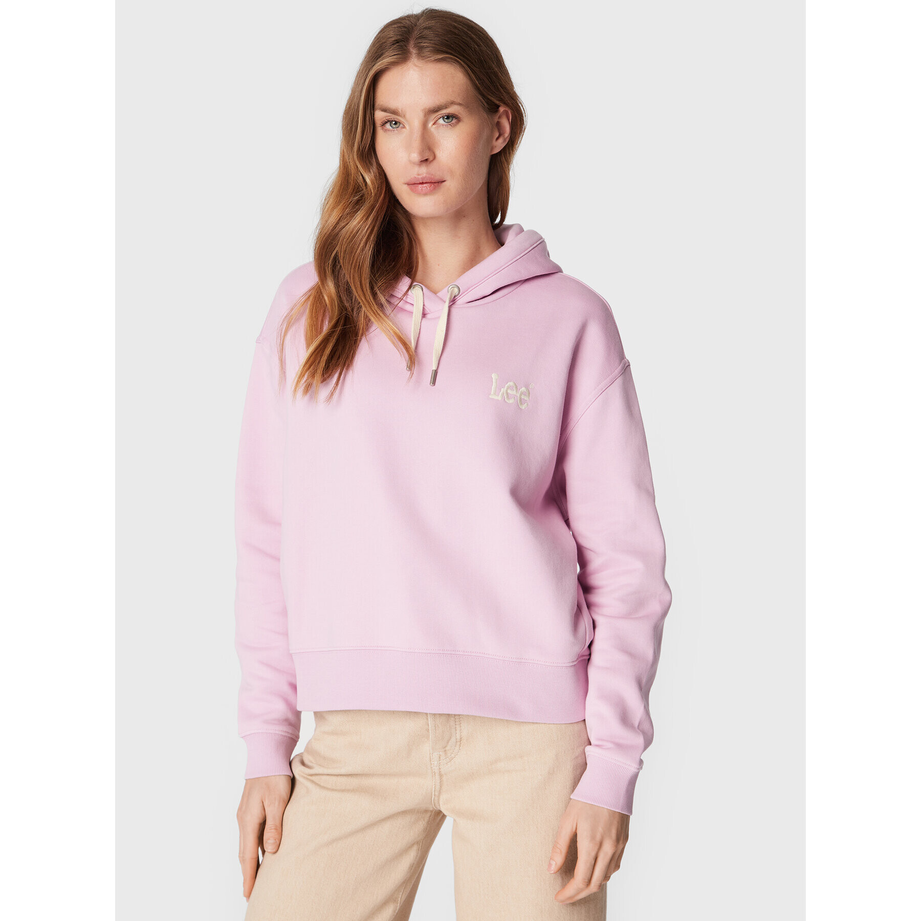 Lee Суитшърт Essential L53PLJ79 112320681 Розов Relaxed Fit - Pepit.bg
