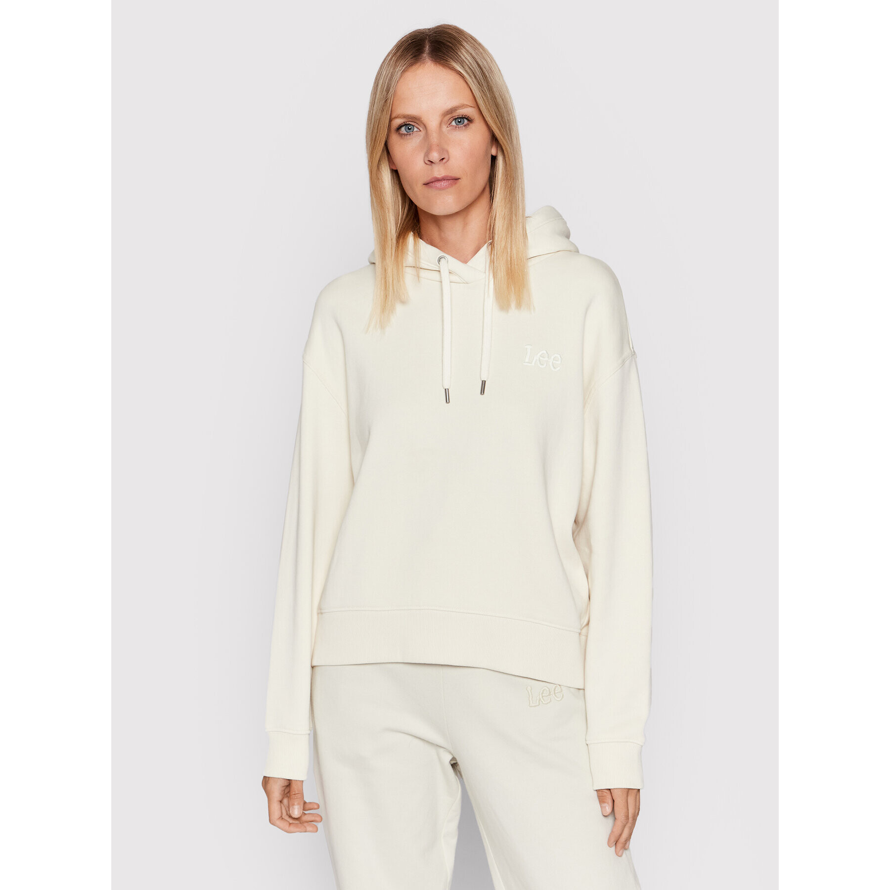 Lee Суитшърт Essential L53PRYNQ Бежов Relaxed Fit - Pepit.bg