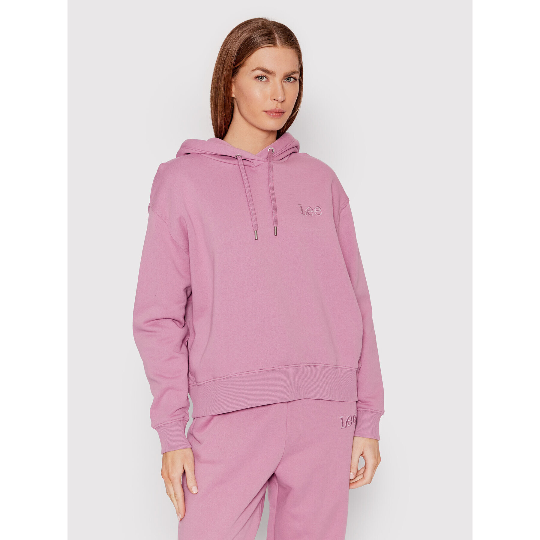 Lee Суитшърт Essential L53PRYUJ Виолетов Relaxed Fit - Pepit.bg