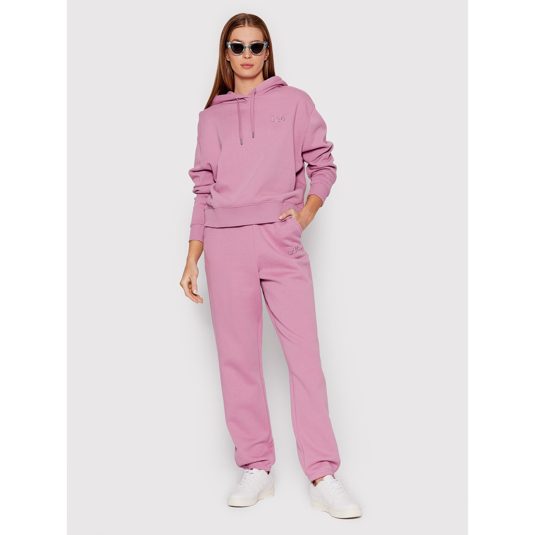 Lee Суитшърт Essential L53PRYUJ Виолетов Relaxed Fit - Pepit.bg