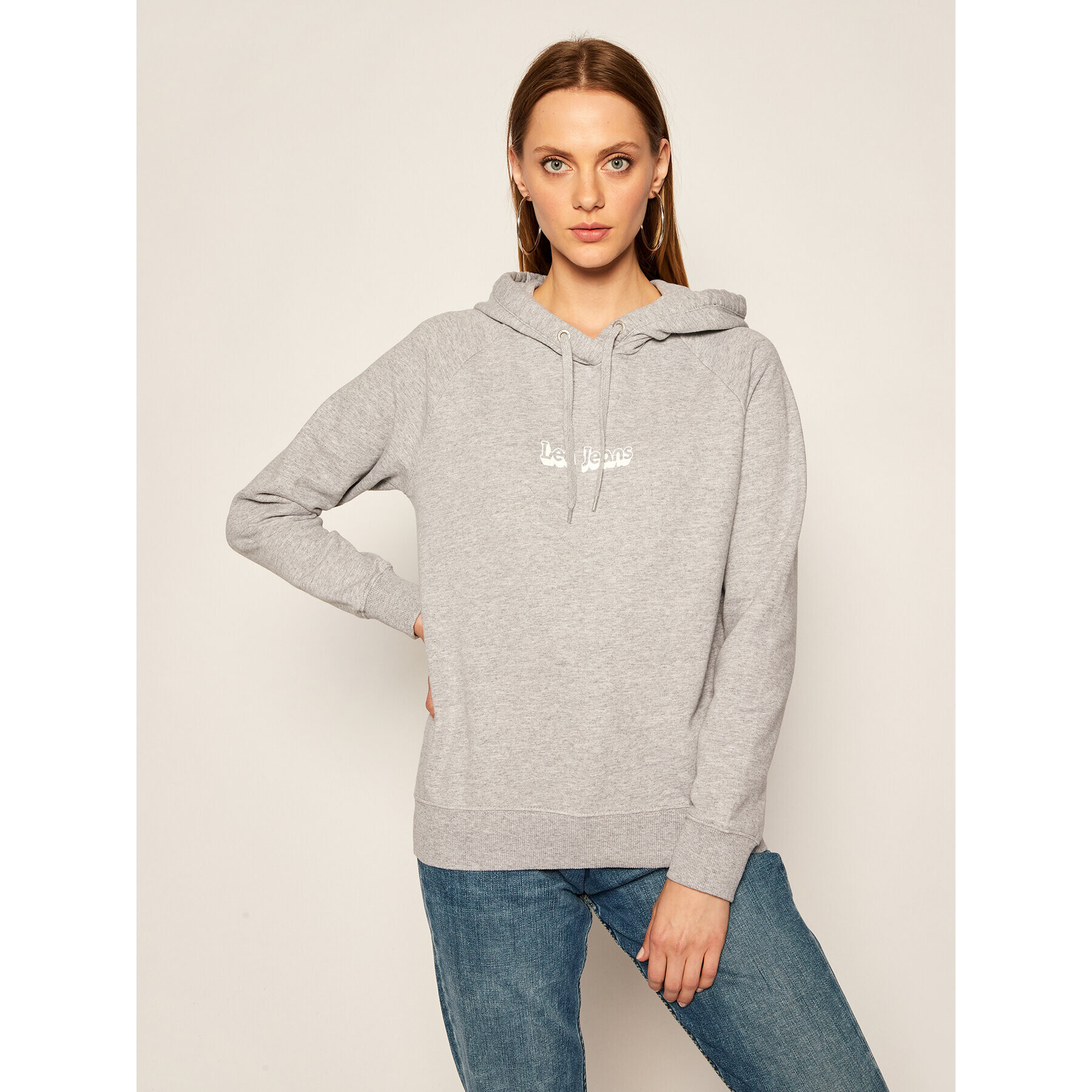 Lee Суитшърт Hoodie L53WTXMP Сив Regular Fit - Pepit.bg