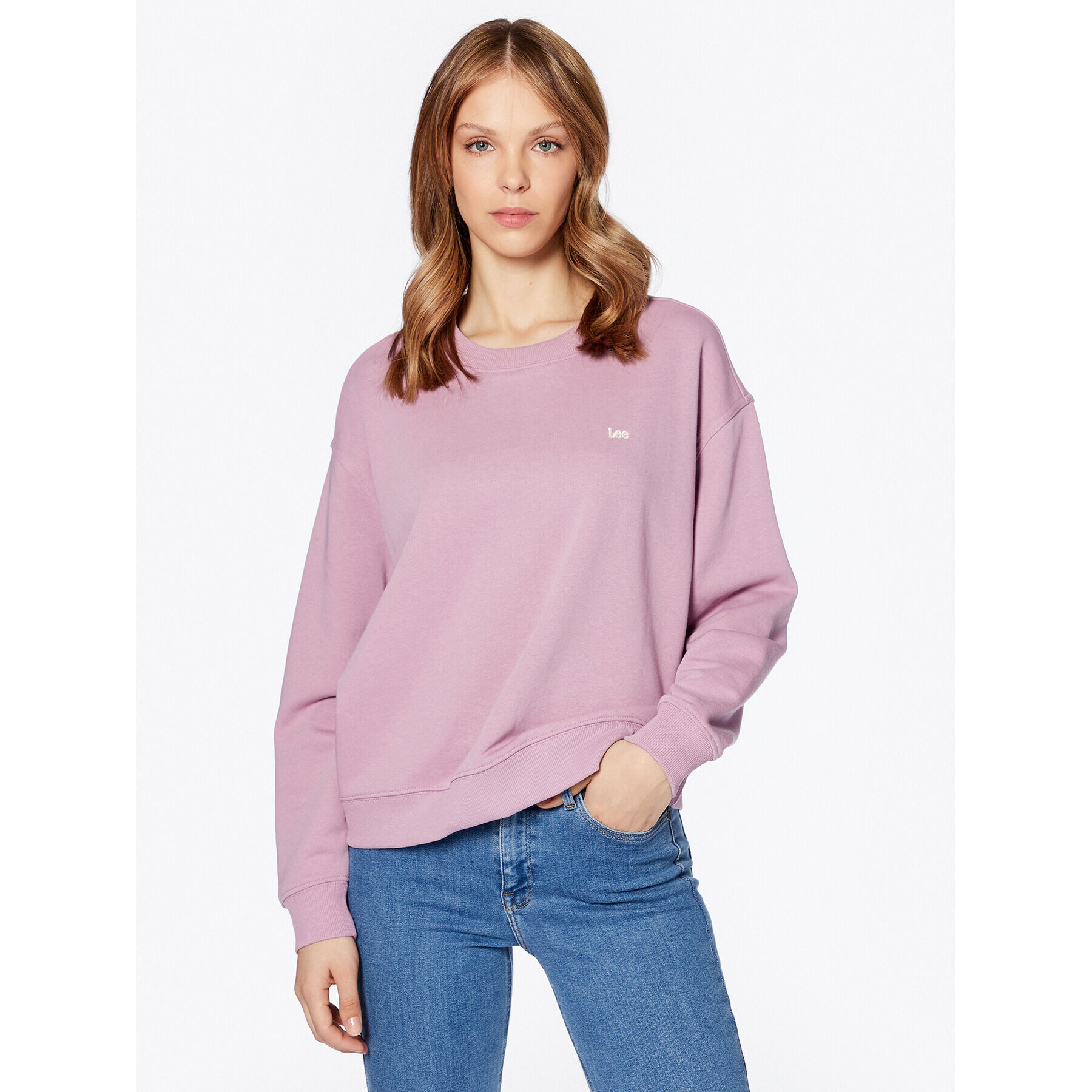 Lee Суитшърт L53LSRA39 Виолетов Relaxed Fit - Pepit.bg