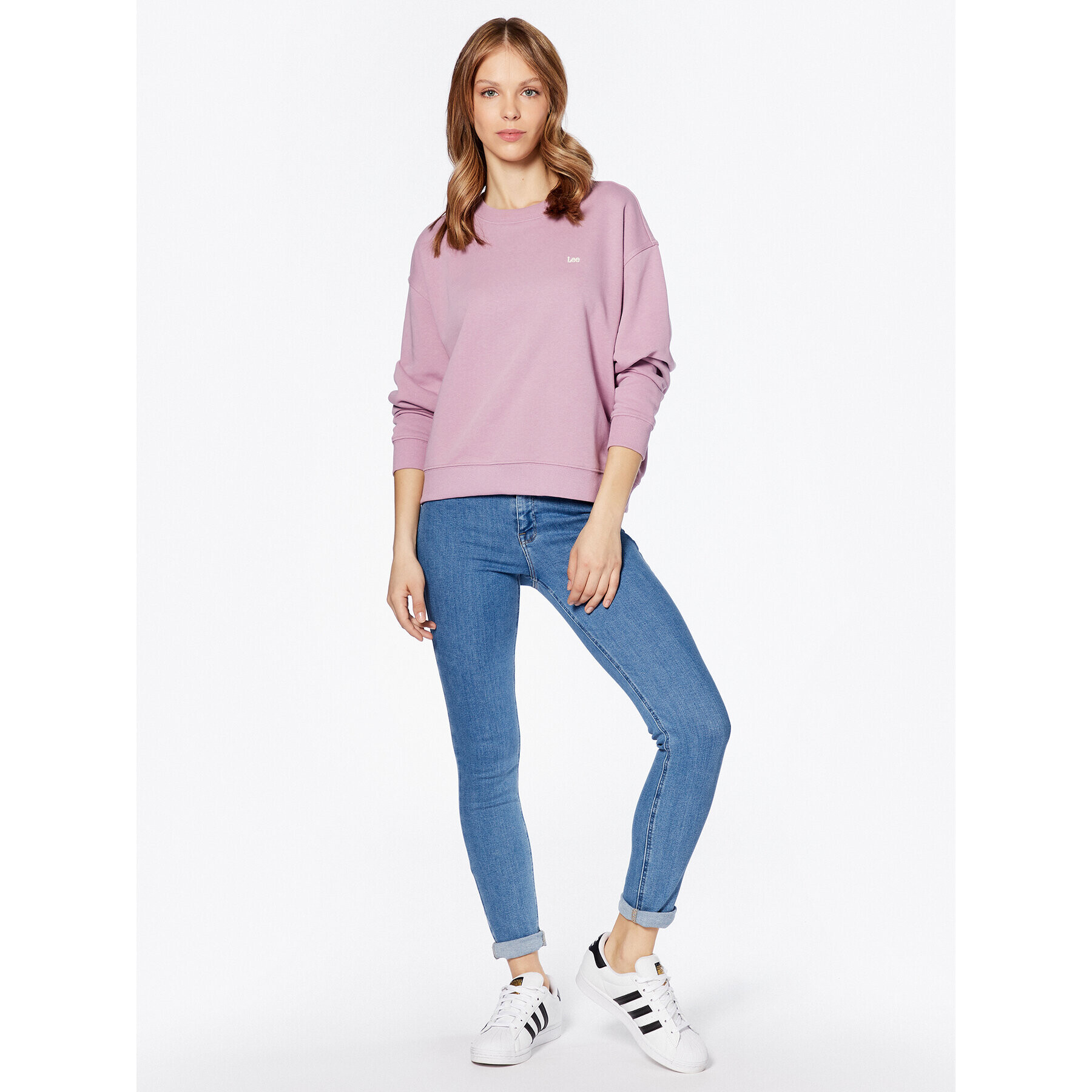 Lee Суитшърт L53LSRA39 Виолетов Relaxed Fit - Pepit.bg