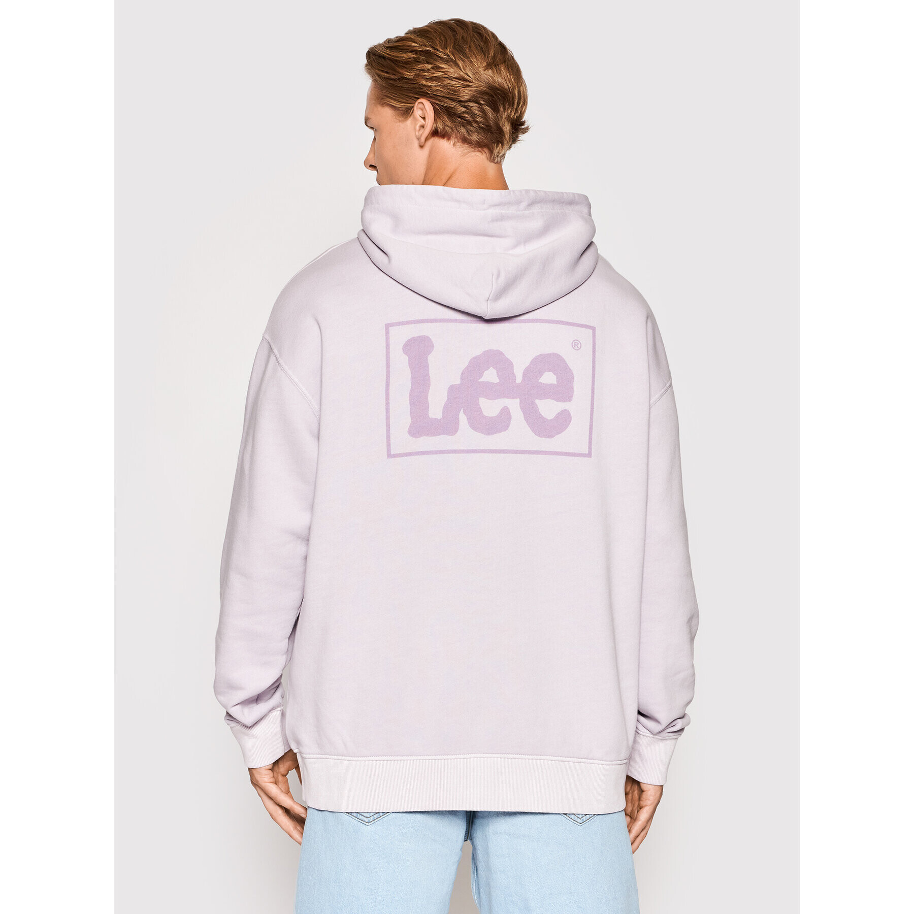 Lee Суитшърт Logo L85JQVUU Виолетов Loose Fit - Pepit.bg