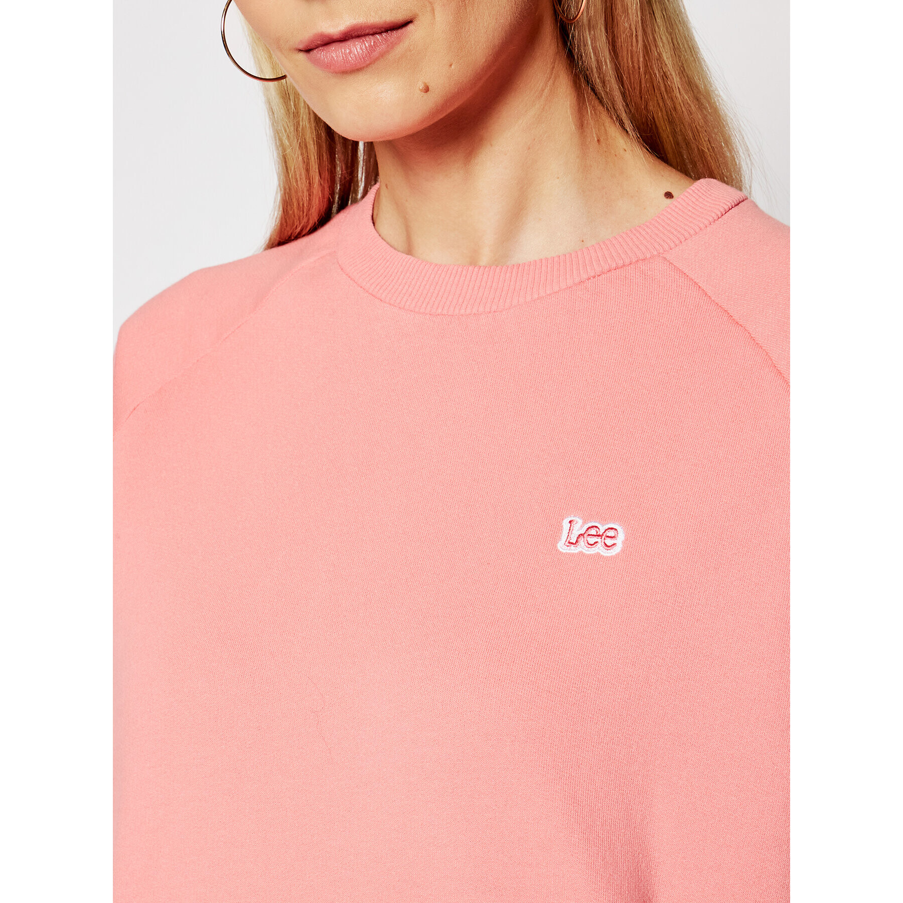 Lee Суитшърт Plain L53RTXQJ Розов Regular Fit - Pepit.bg