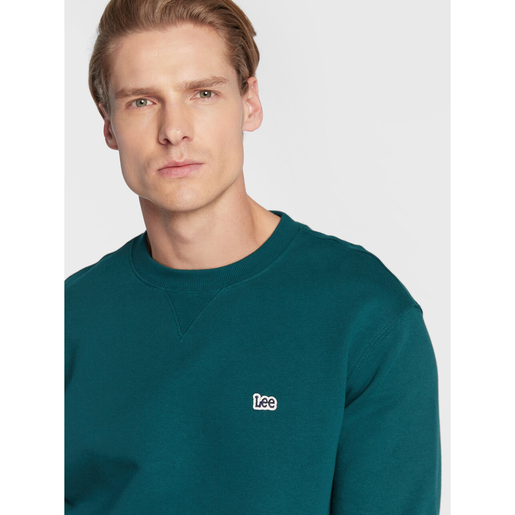 Lee Суитшърт Plain L81IRY96 Зелен Regular Fit - Pepit.bg