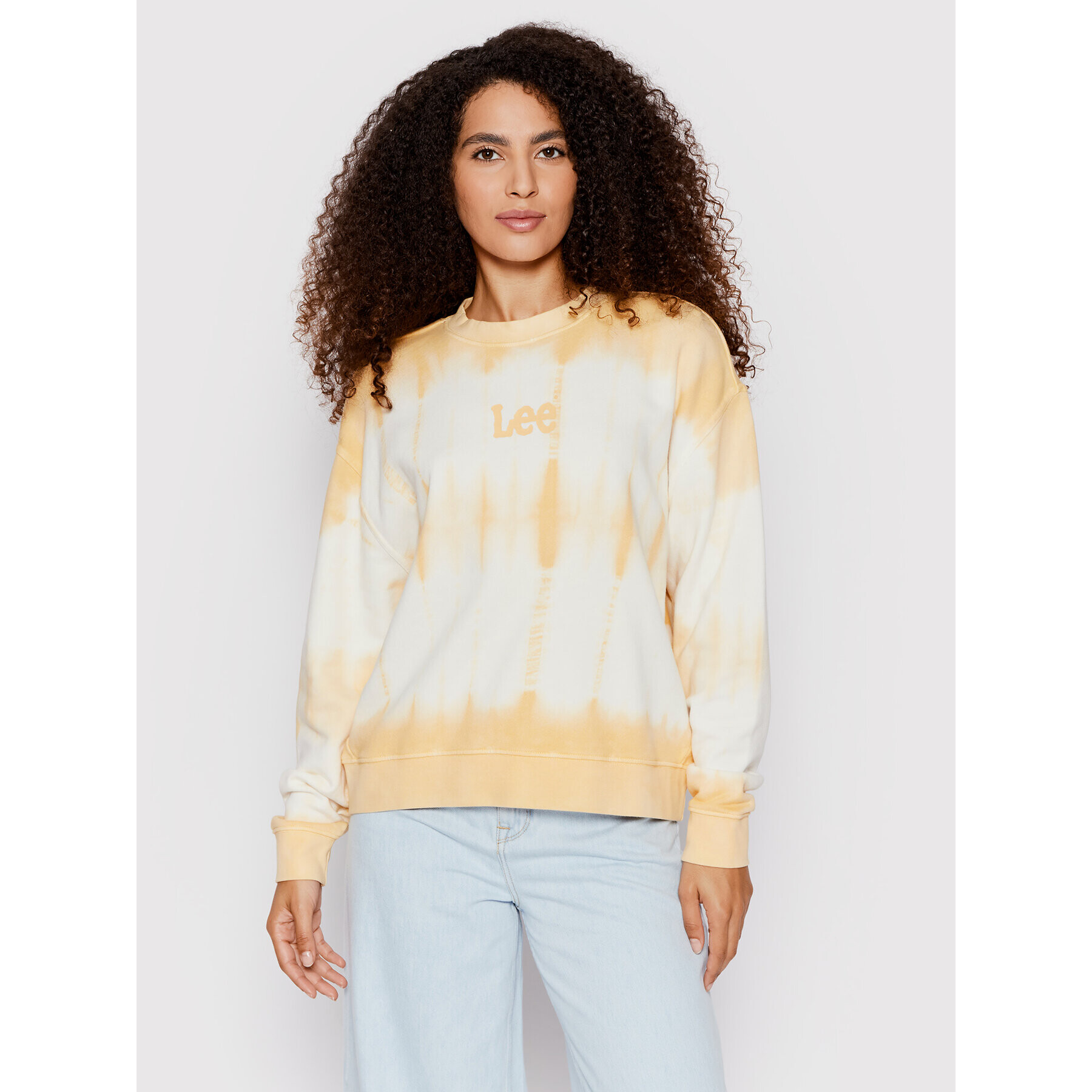 Lee Суитшърт Tie Die L53OEIUH Жълт Relaxed Fit - Pepit.bg