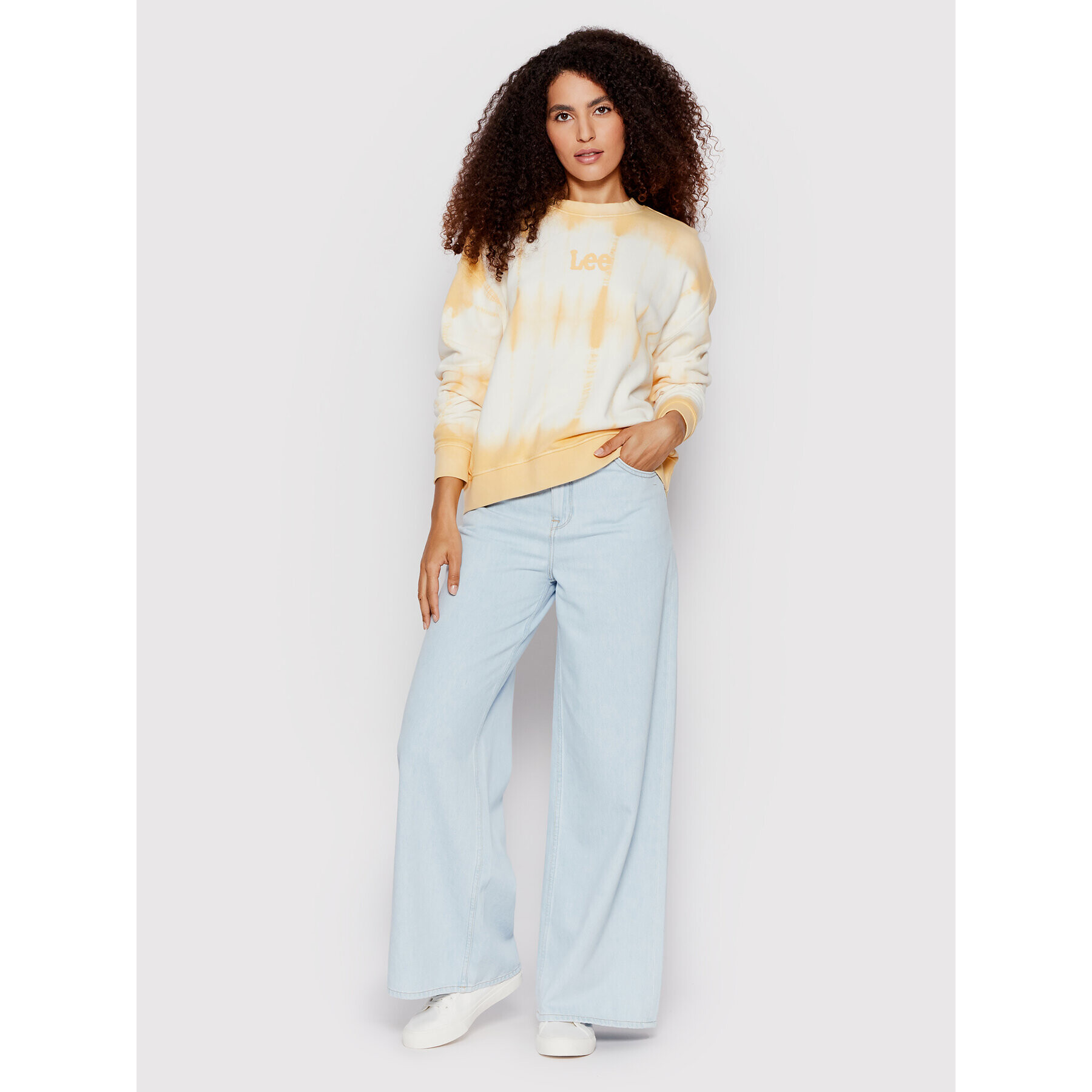 Lee Суитшърт Tie Die L53OEIUH Жълт Relaxed Fit - Pepit.bg
