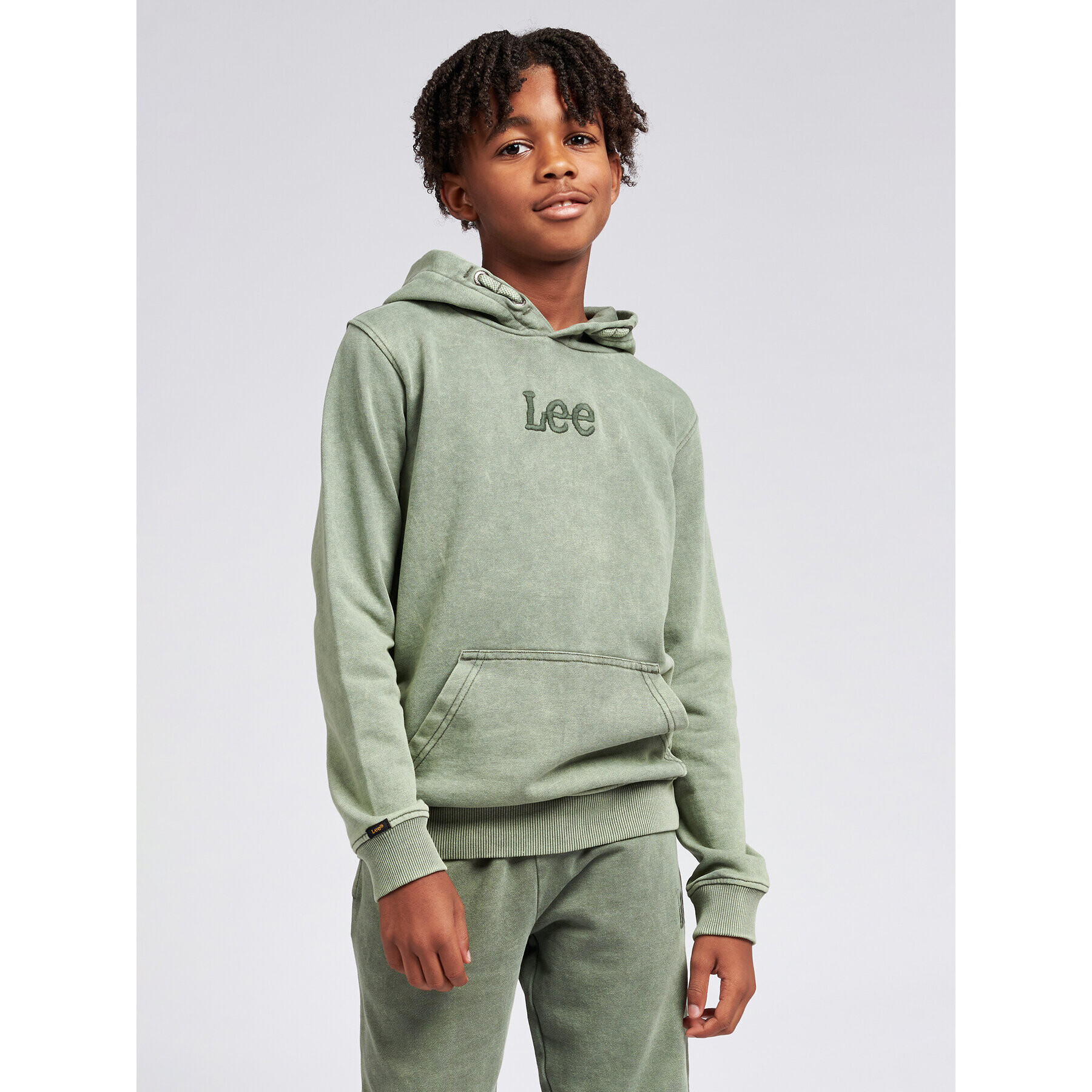 Lee Суитшърт Tonal 0124 Зелен Regular Fit - Pepit.bg
