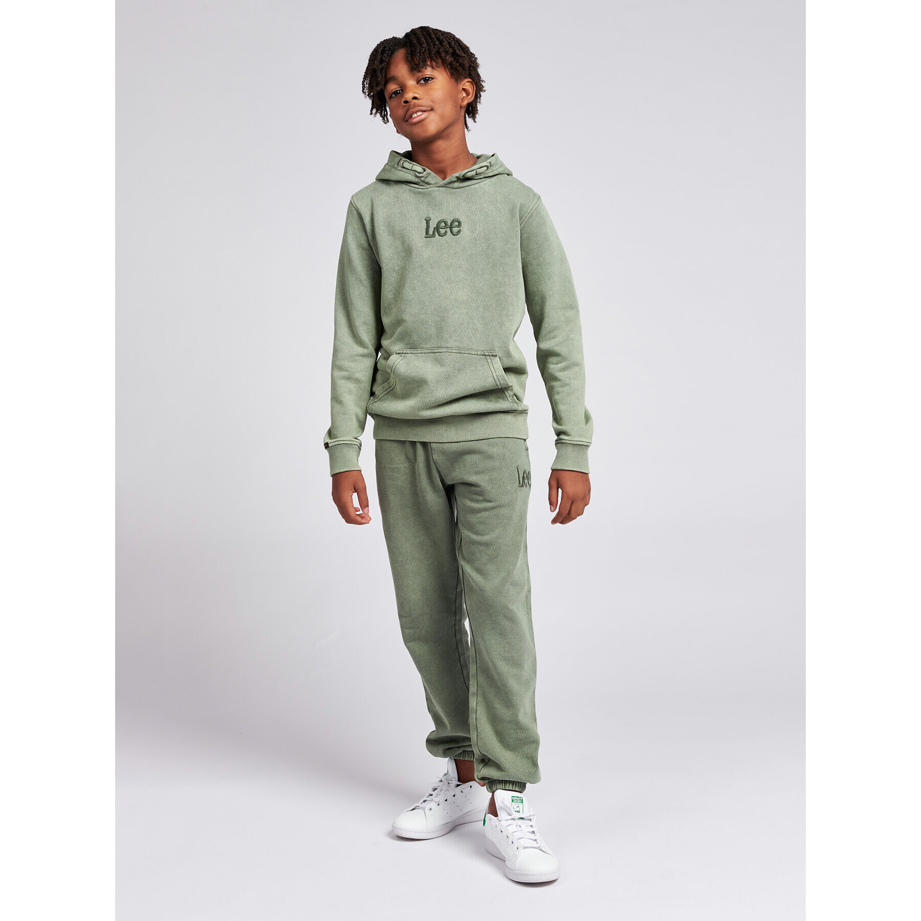 Lee Суитшърт Tonal 0124 Зелен Regular Fit - Pepit.bg