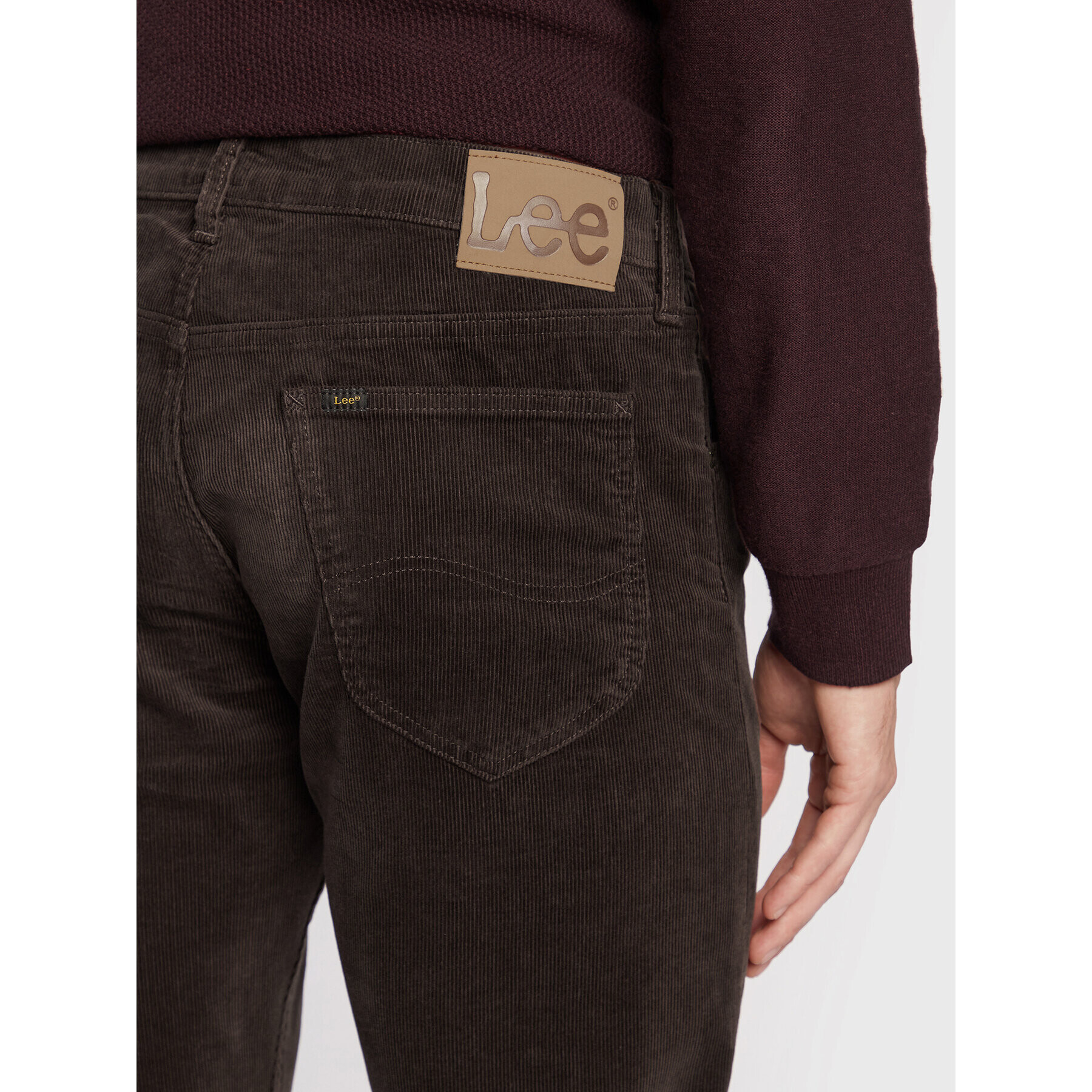 Lee Текстилни панталони Daren L707AXFM Кафяв Regular Fit - Pepit.bg