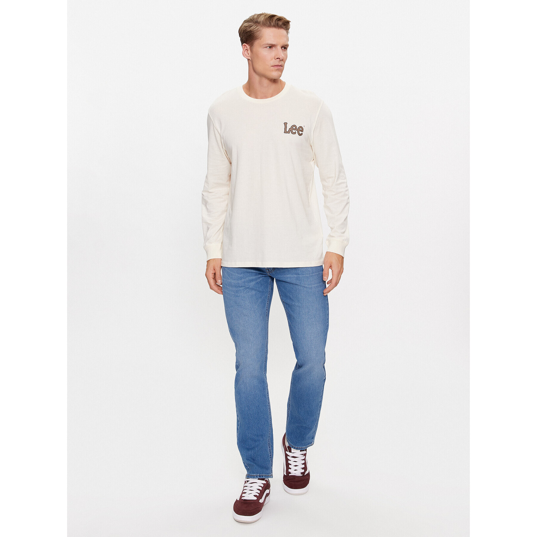 Lee Тениска с дълъг ръкав 112342483 Бежов Regular Fit - Pepit.bg