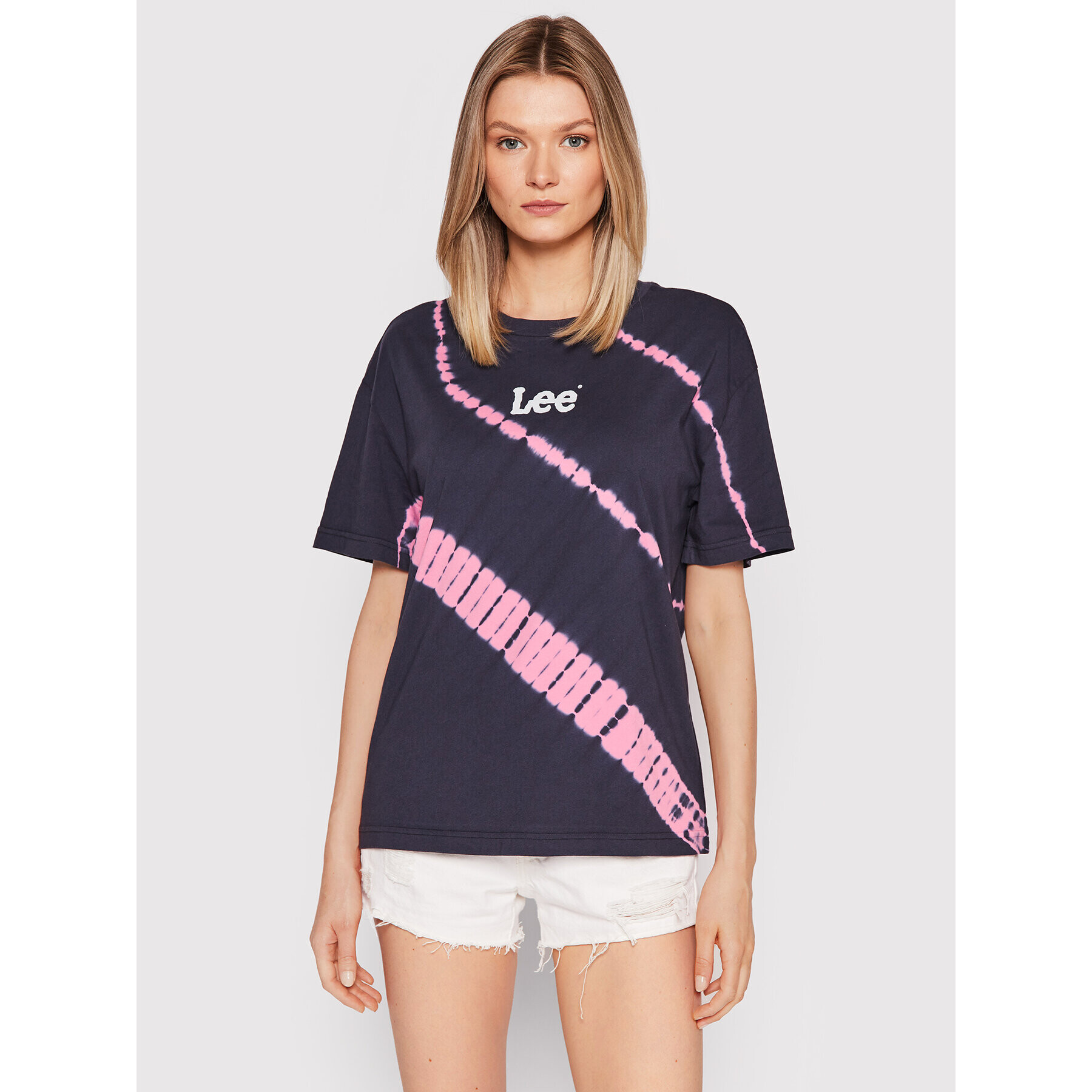 Lee Тишърт Crew L43PEHUN Тъмносин Regular Fit - Pepit.bg