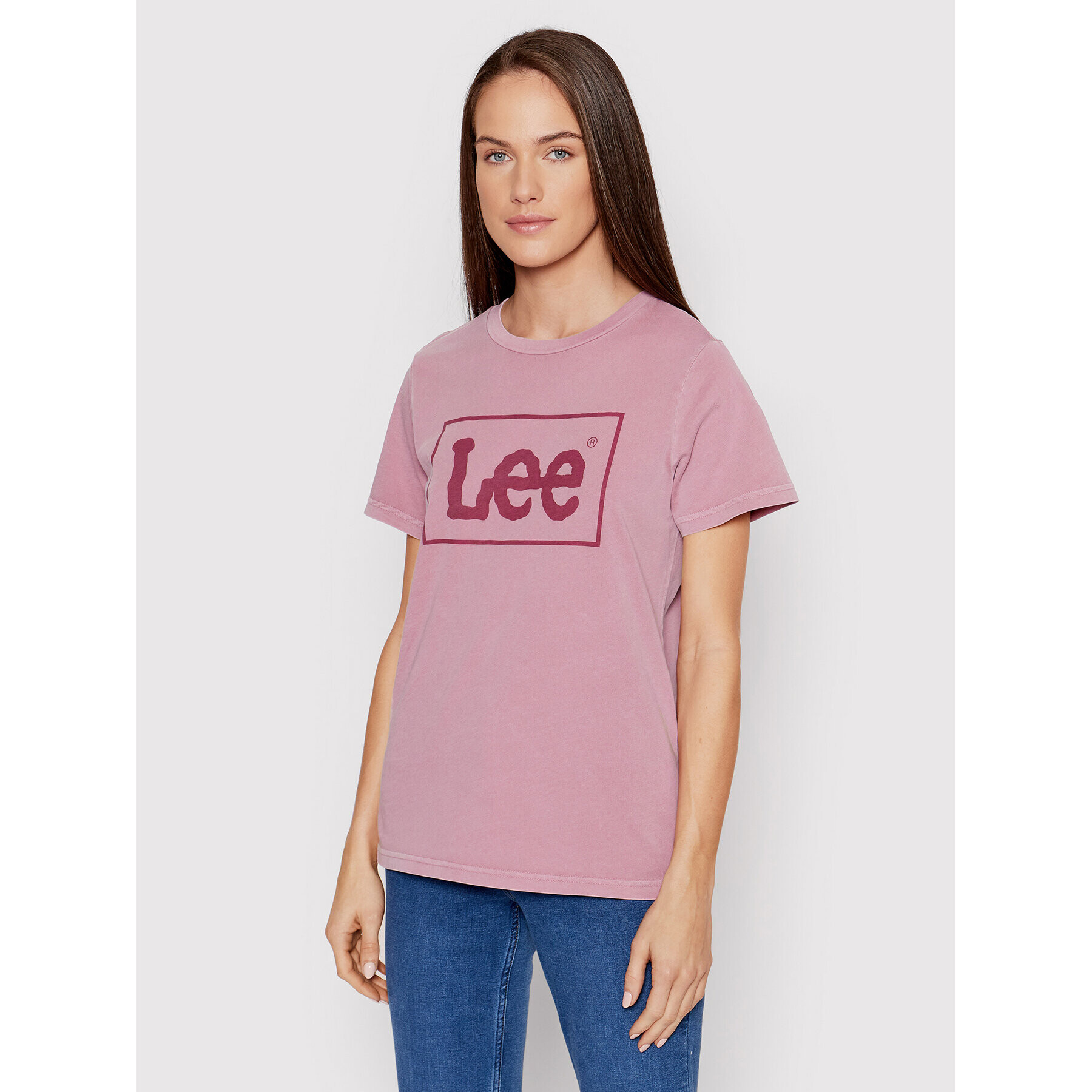 Lee Тишърт Graphic L44PUZUJ Виолетов Regular Fit - Pepit.bg