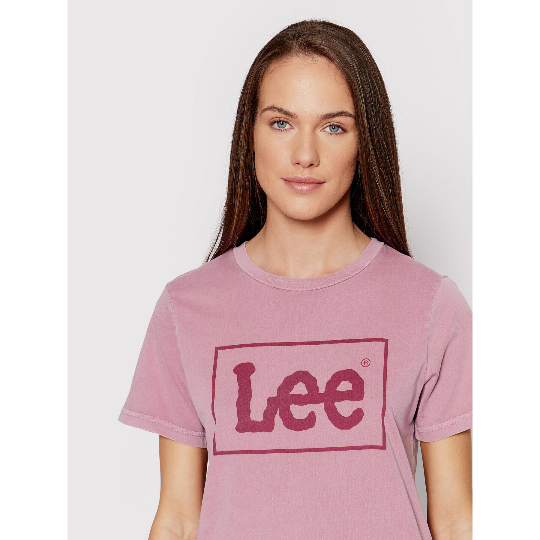 Lee Тишърт Graphic L44PUZUJ Виолетов Regular Fit - Pepit.bg