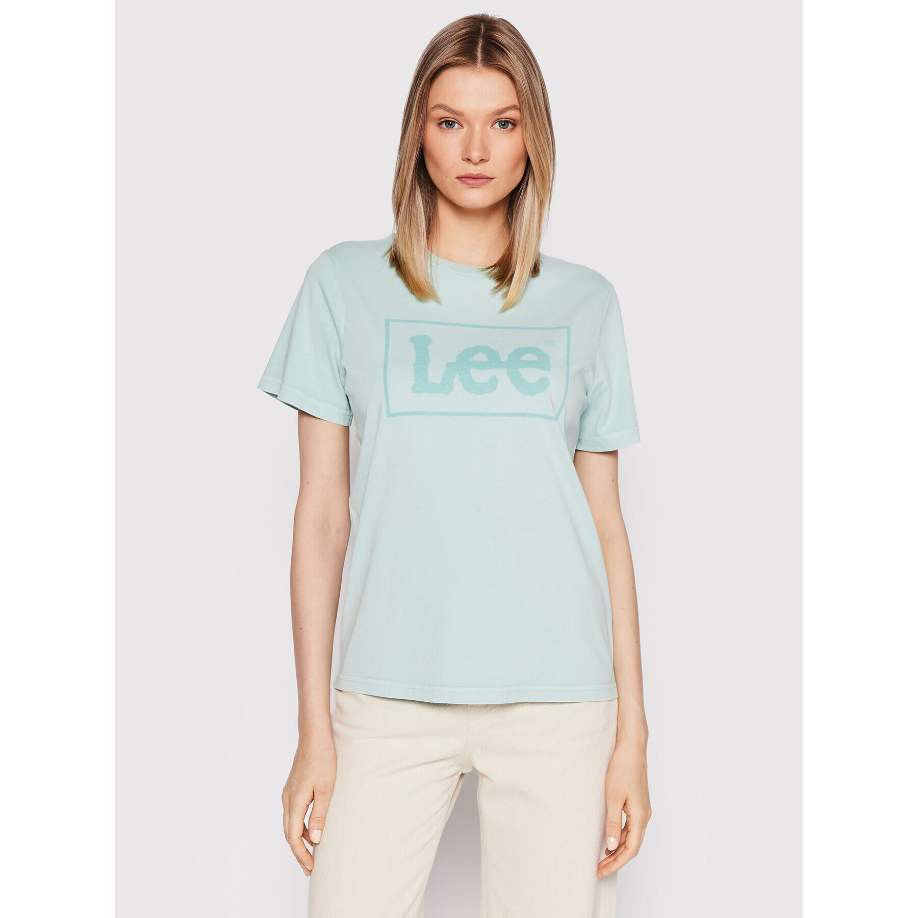 Lee Тишърт Graphic L44PUZUL Зелен Regular Fit - Pepit.bg