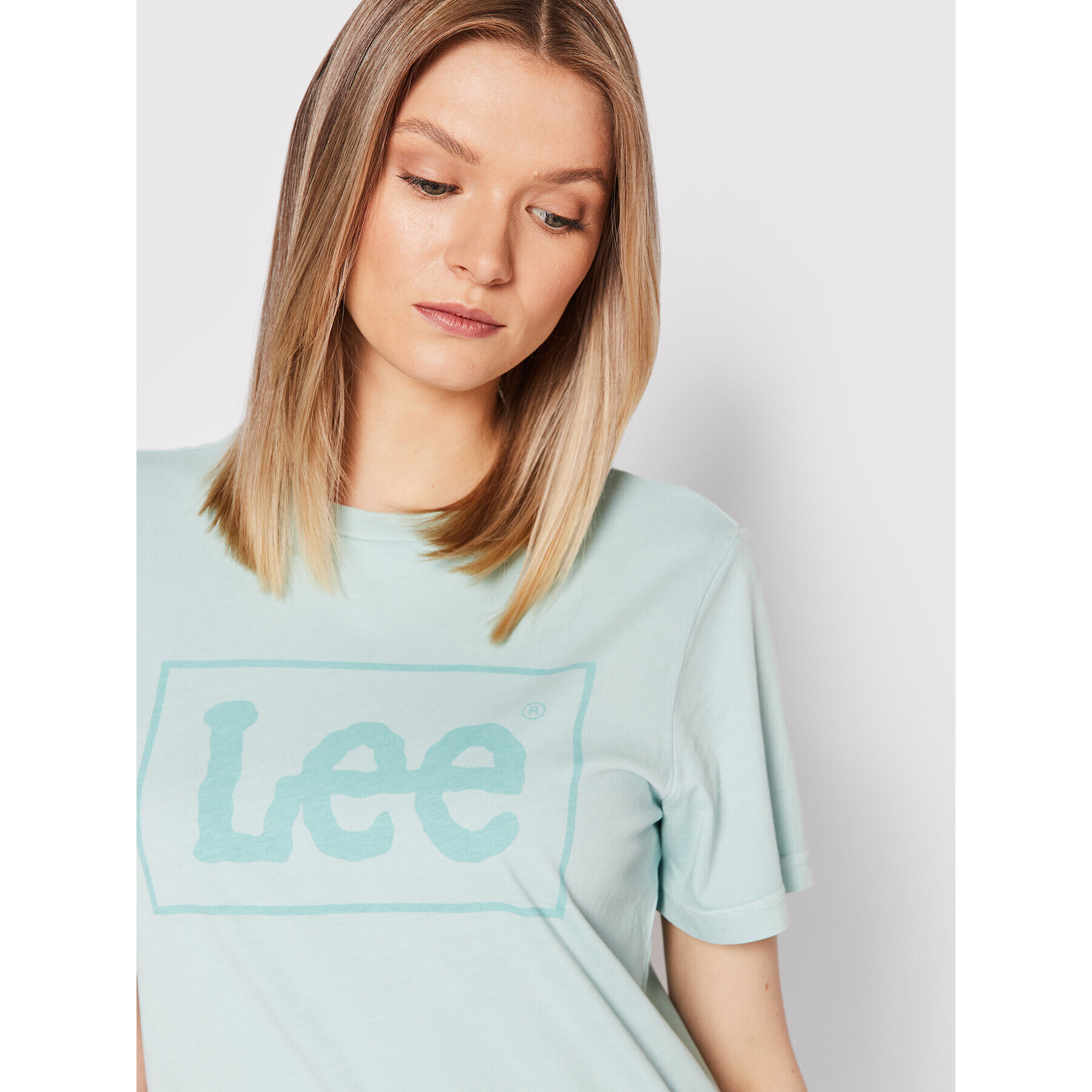 Lee Тишърт Graphic L44PUZUL Зелен Regular Fit - Pepit.bg