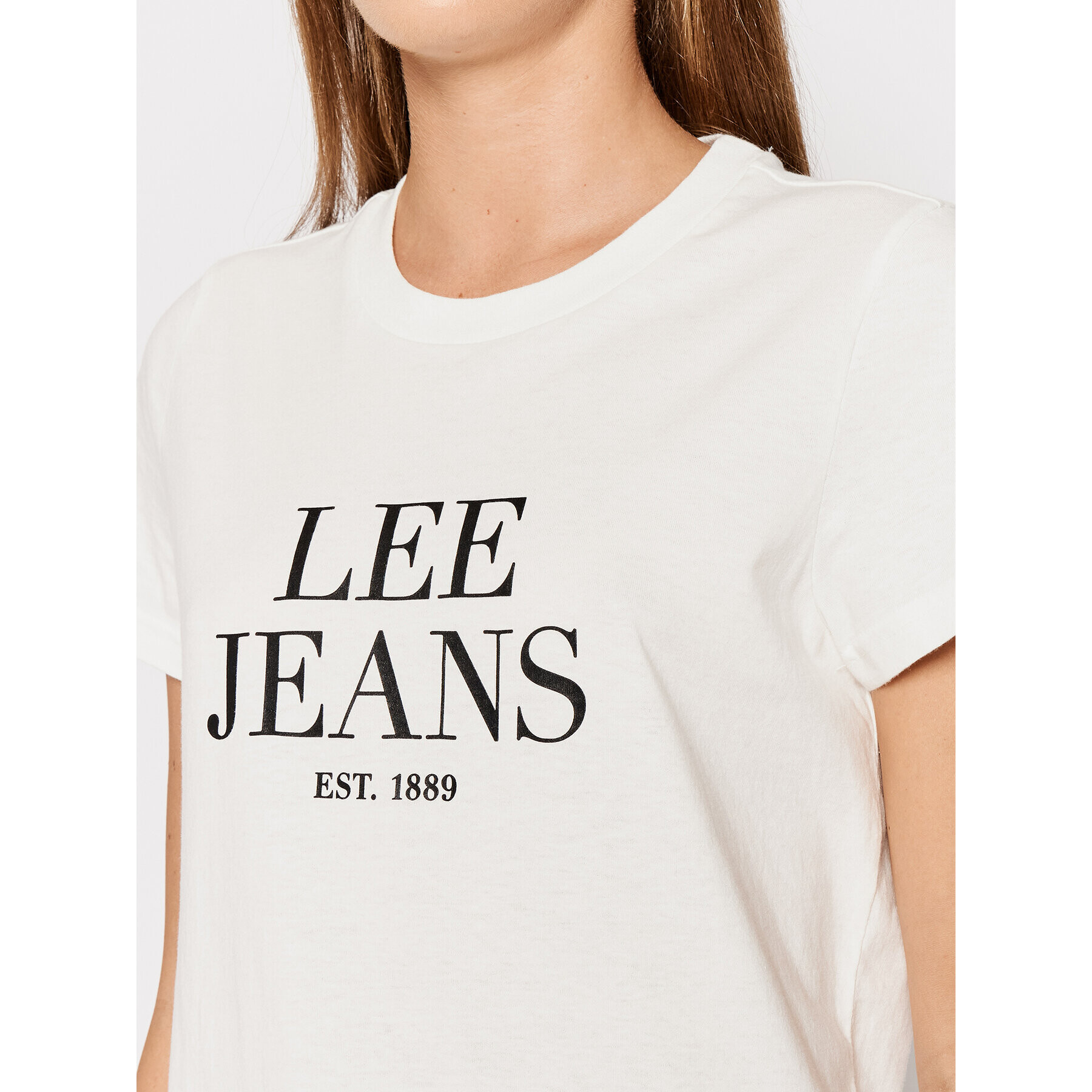Lee Тишърт Graphic Tee L41UFERR Бял Regular Fit - Pepit.bg