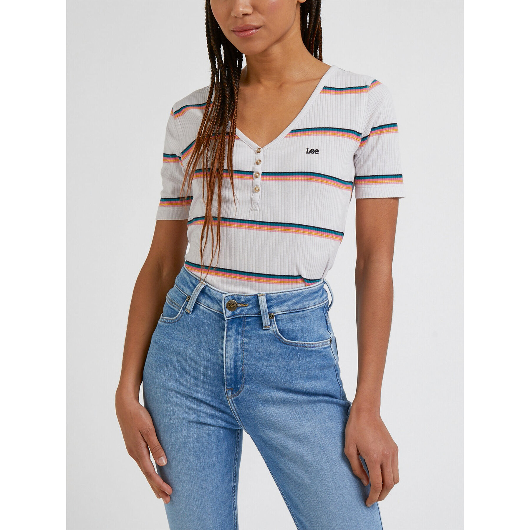 Lee Тишърт L44KIQA40 Сив Slim Fit - Pepit.bg