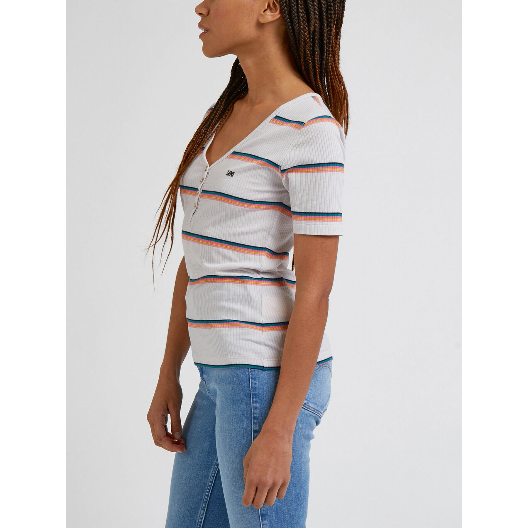 Lee Тишърт L44KIQA40 Сив Slim Fit - Pepit.bg