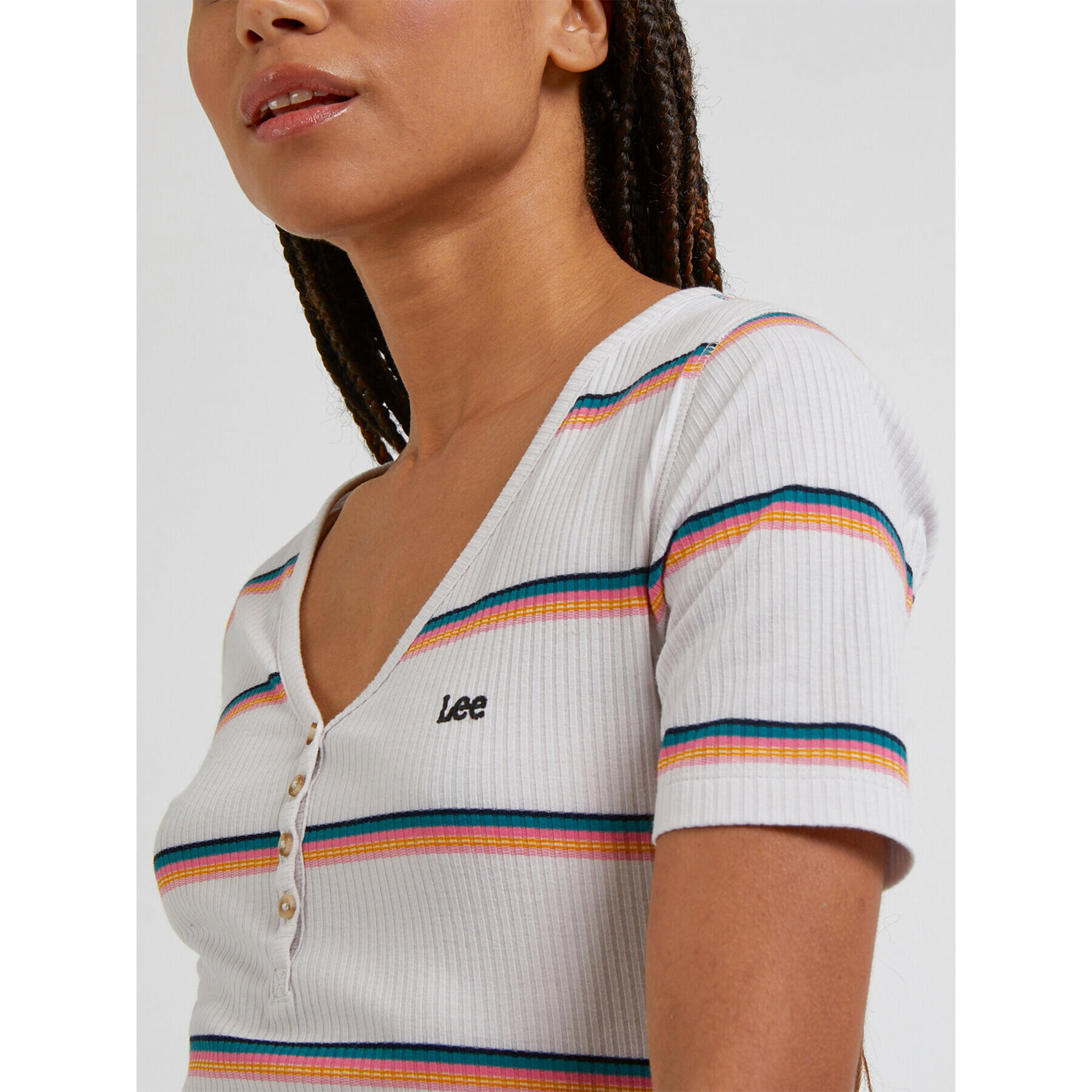 Lee Тишърт L44KIQA40 Сив Slim Fit - Pepit.bg