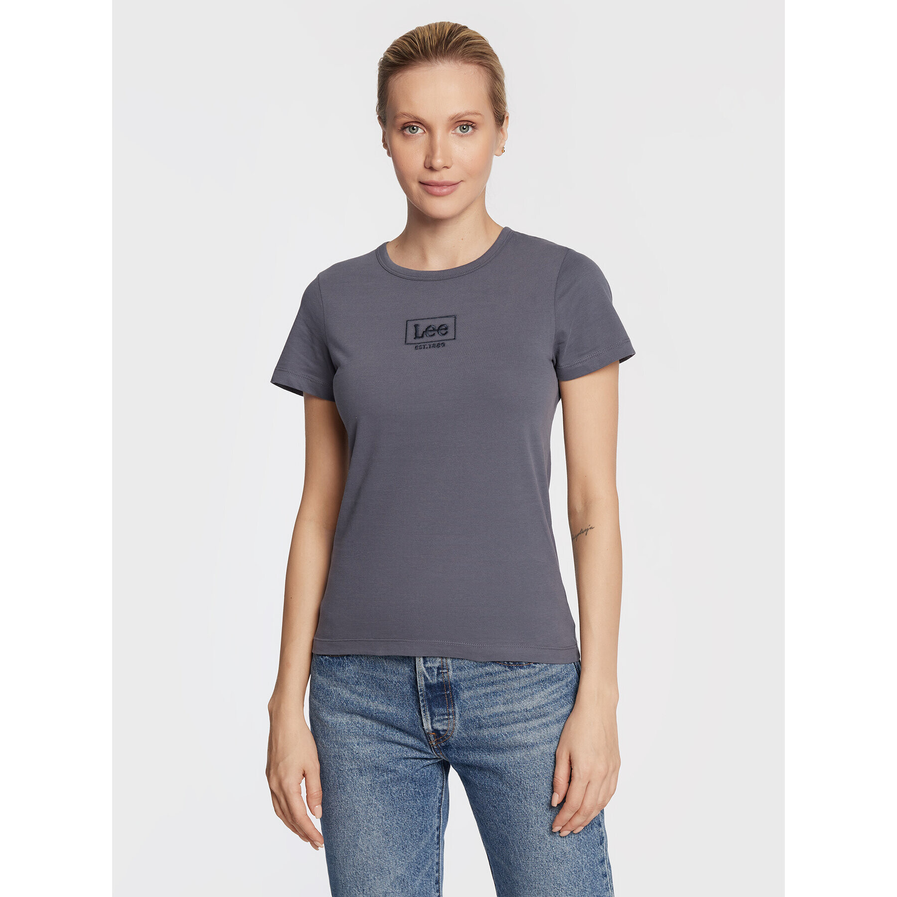 Lee Тишърт L44WYGTX Сив Slim Fit - Pepit.bg