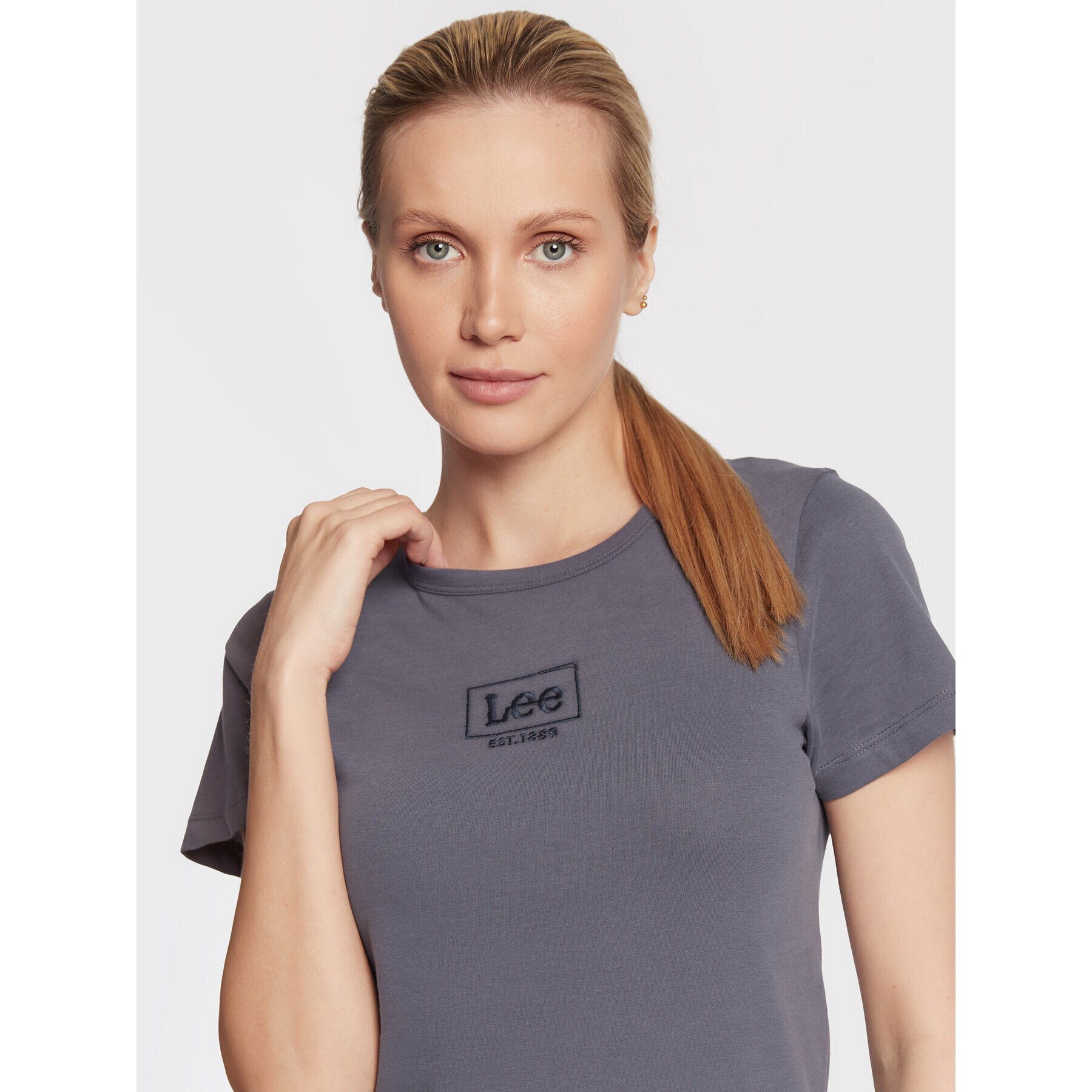 Lee Тишърт L44WYGTX Сив Slim Fit - Pepit.bg