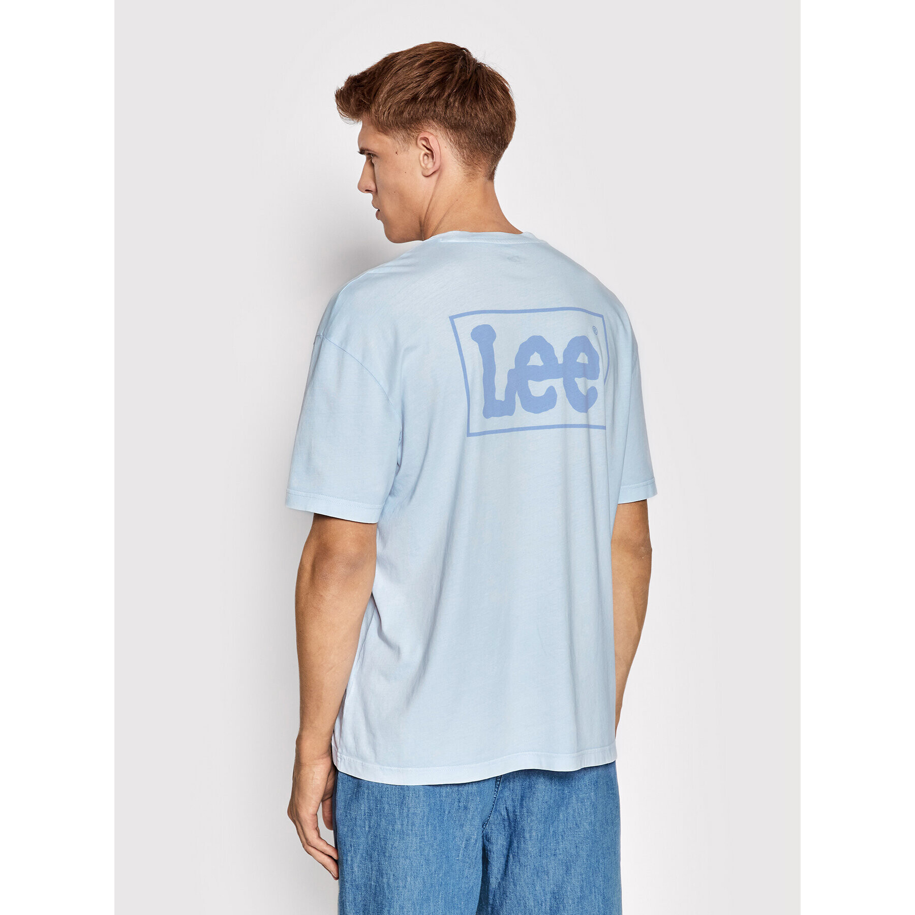 Lee Тишърт Logo L68RQTUW Син Loose Fit - Pepit.bg