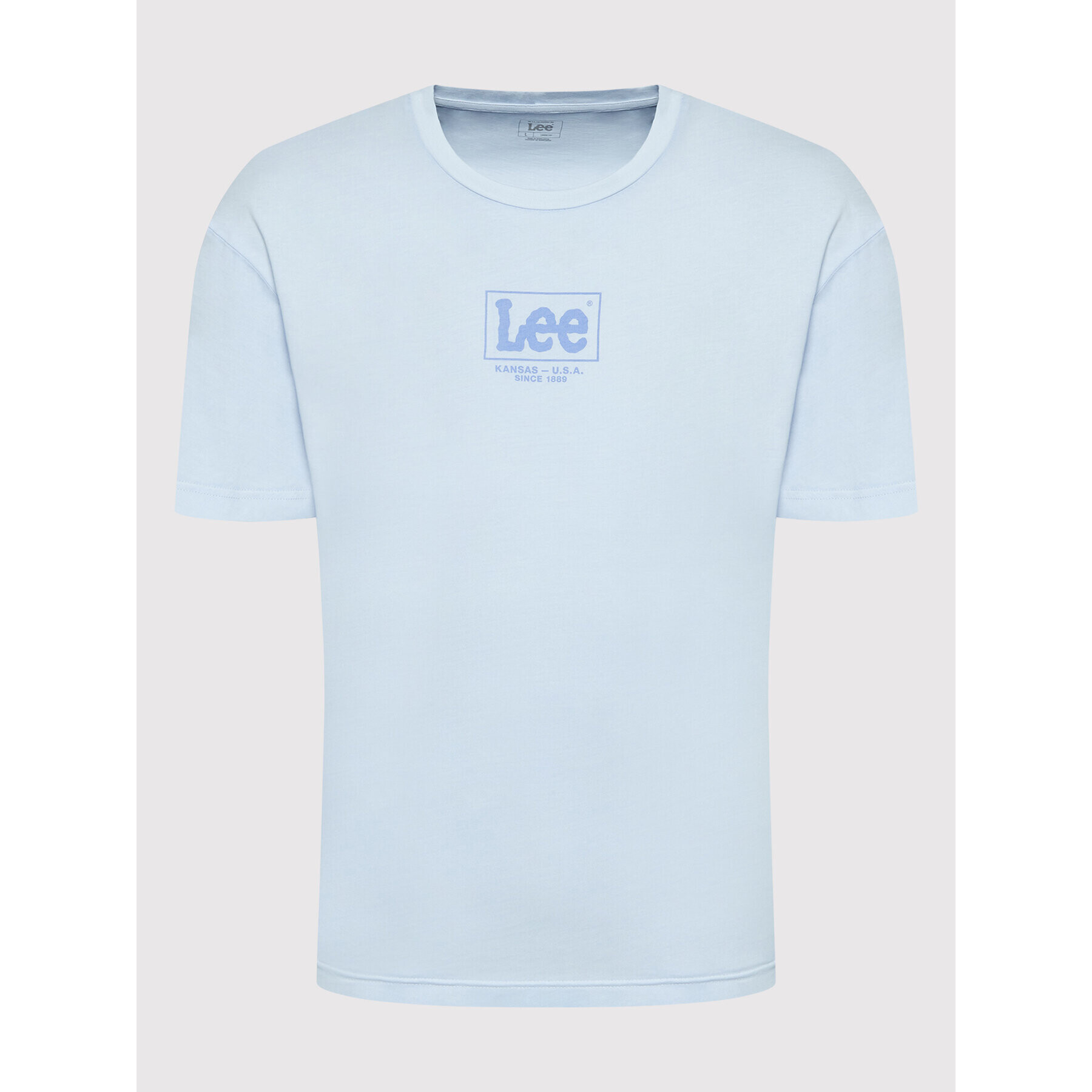 Lee Тишърт Logo L68RQTUW Син Loose Fit - Pepit.bg