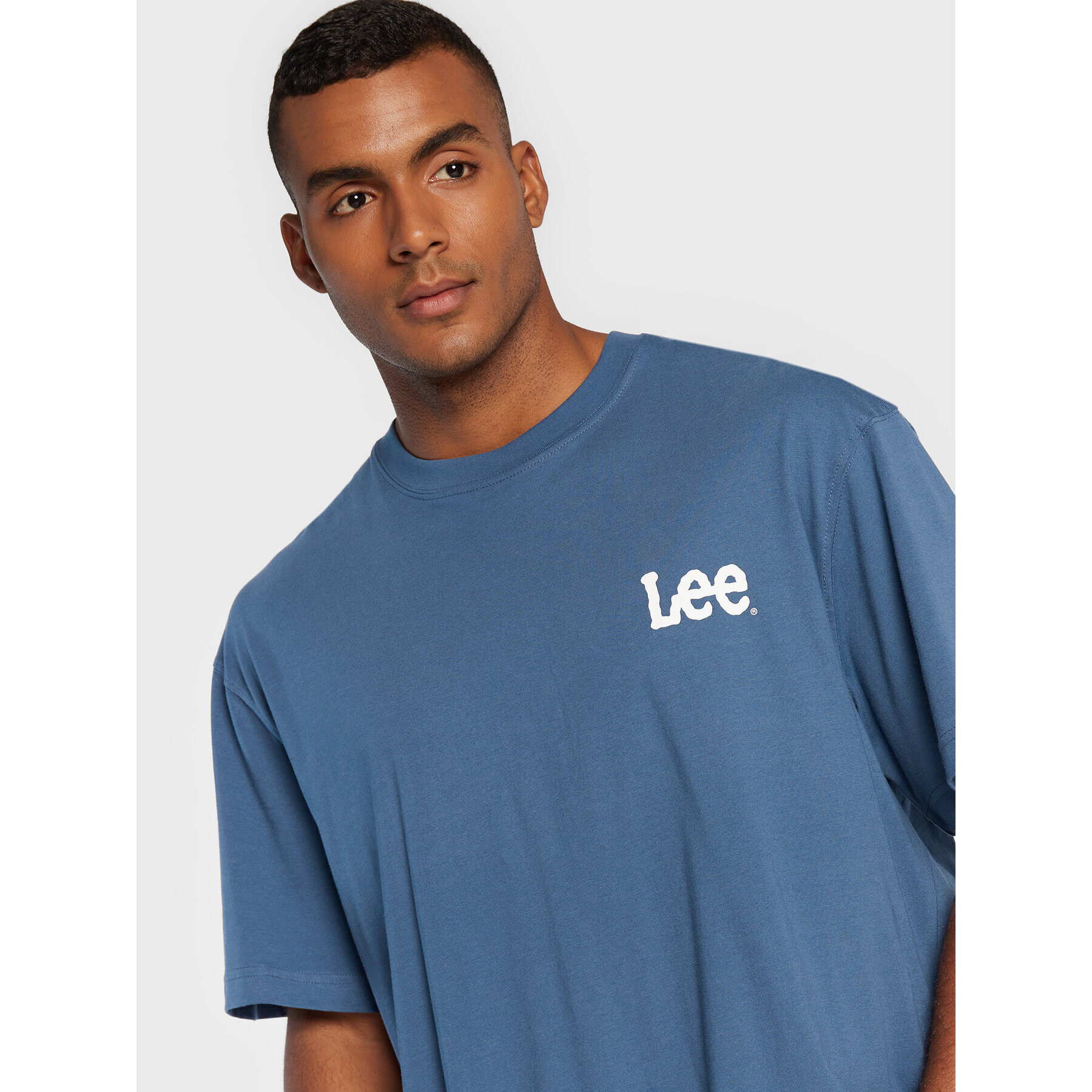 Lee Тишърт Logo L68ZFQ54 Син Loose Fit - Pepit.bg