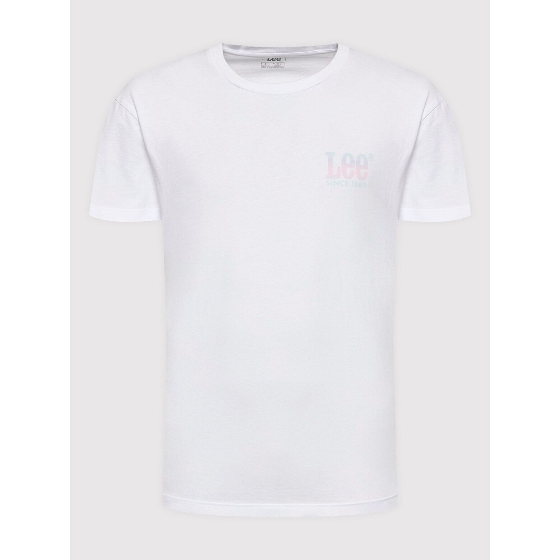 Lee Тишърт Pastel Graphic L68MFELJ Бял Relaxed Fit - Pepit.bg