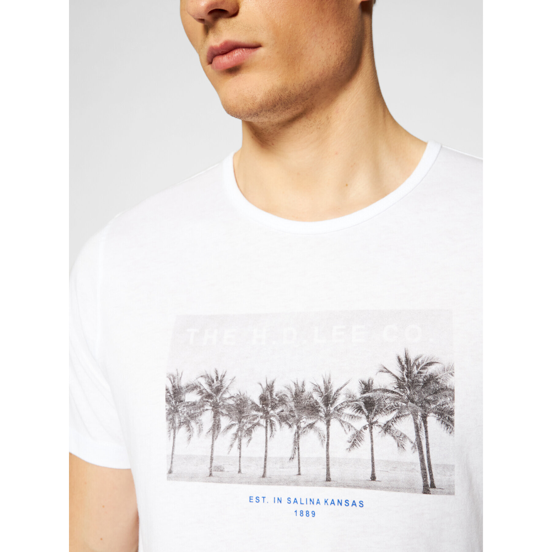 Lee Тишърт Picture L60ZFERR Бял Regular Fit - Pepit.bg