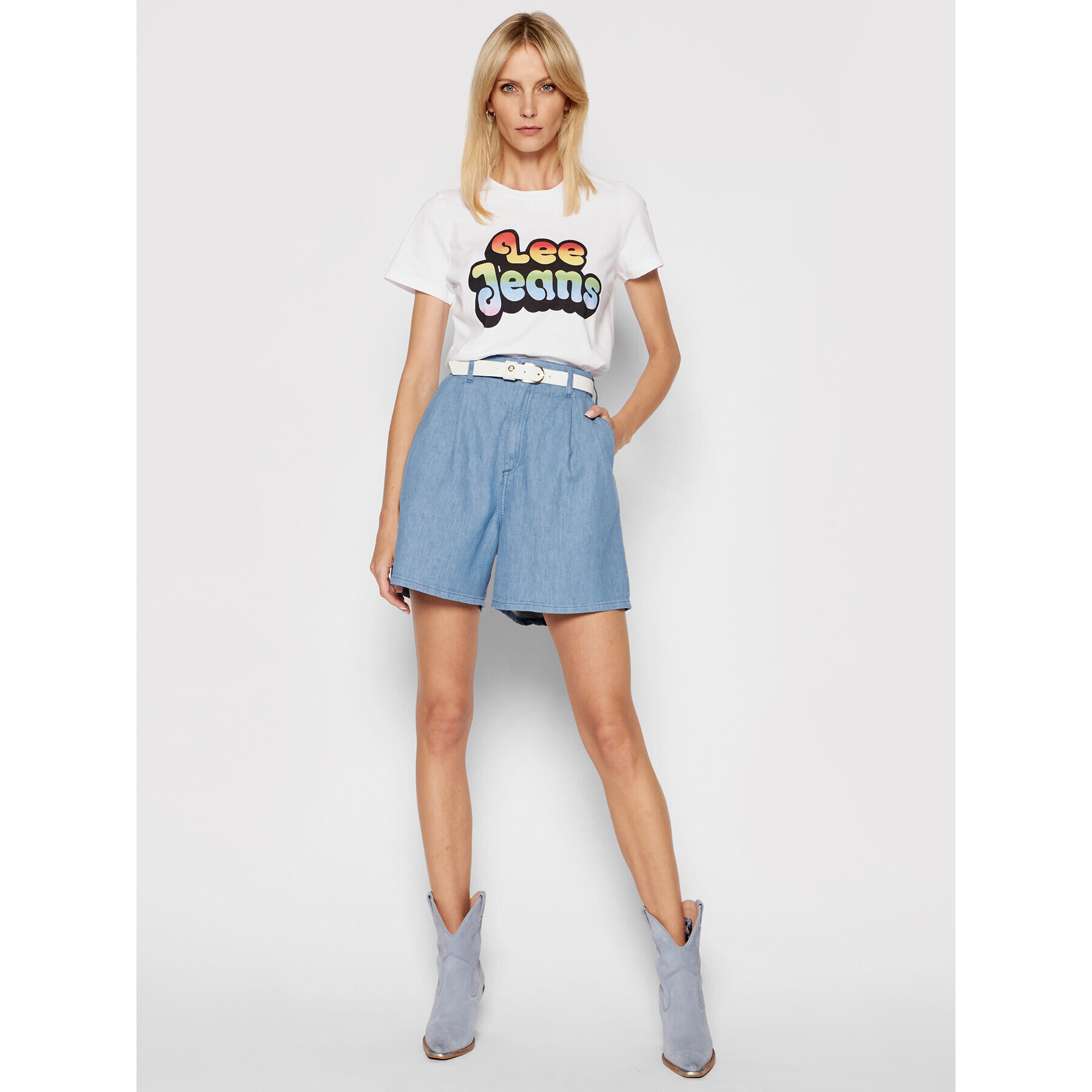 Lee Тишърт Pride Graphic L43XEP12 Бял Regular Fit - Pepit.bg