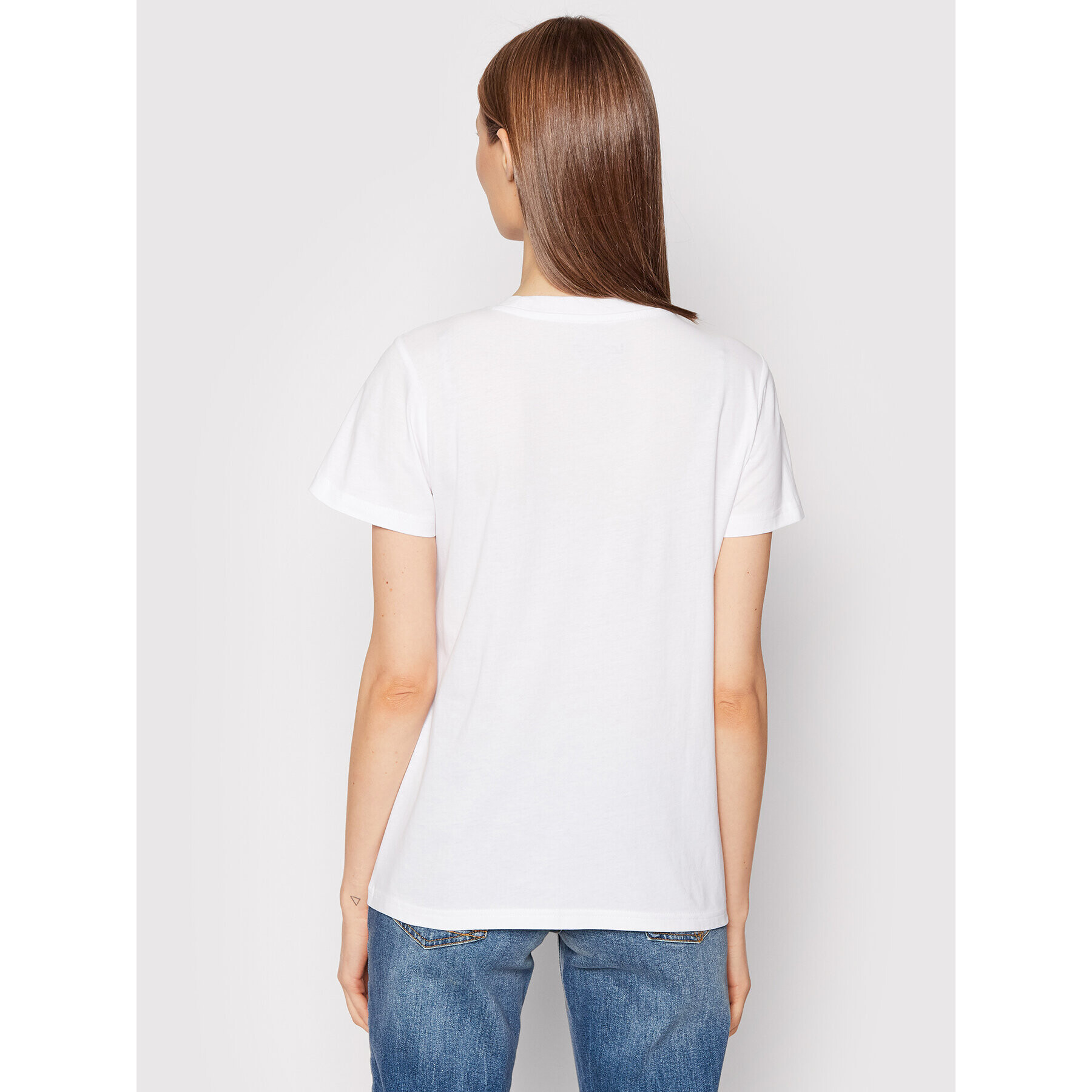 Lee Тишърт Seasonal Logo L41GYG12 Бял Regular Fit - Pepit.bg