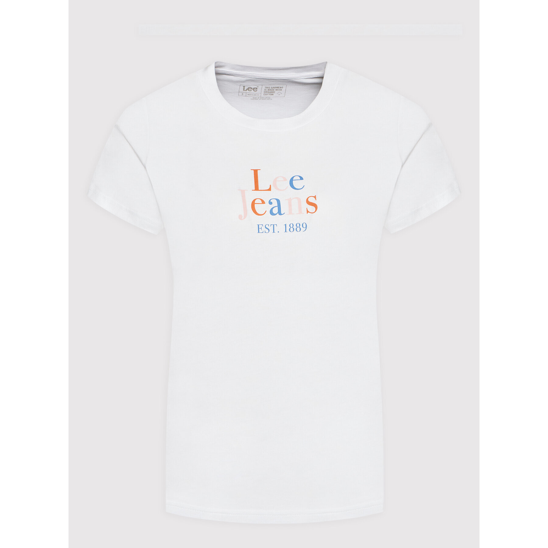 Lee Тишърт Seasonal Logo L41GYG12 Бял Regular Fit - Pepit.bg