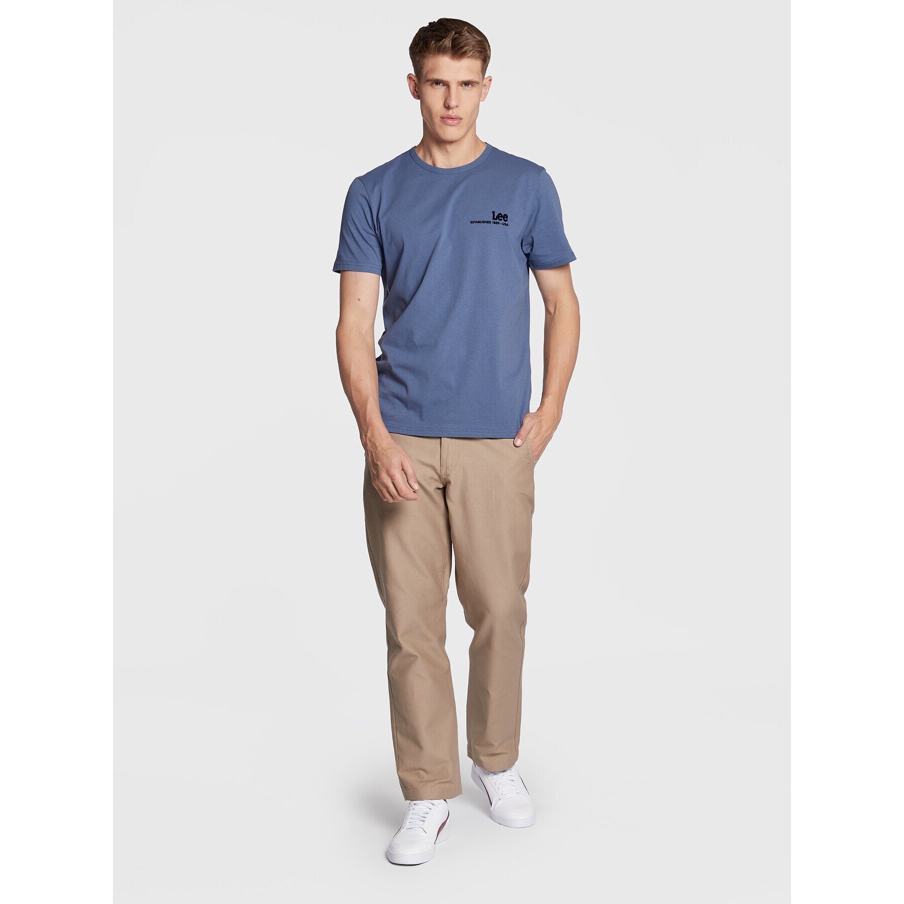 Lee Тишърт Small Logo L68WFE54 112321832 Тъмносин Regular Fit - Pepit.bg