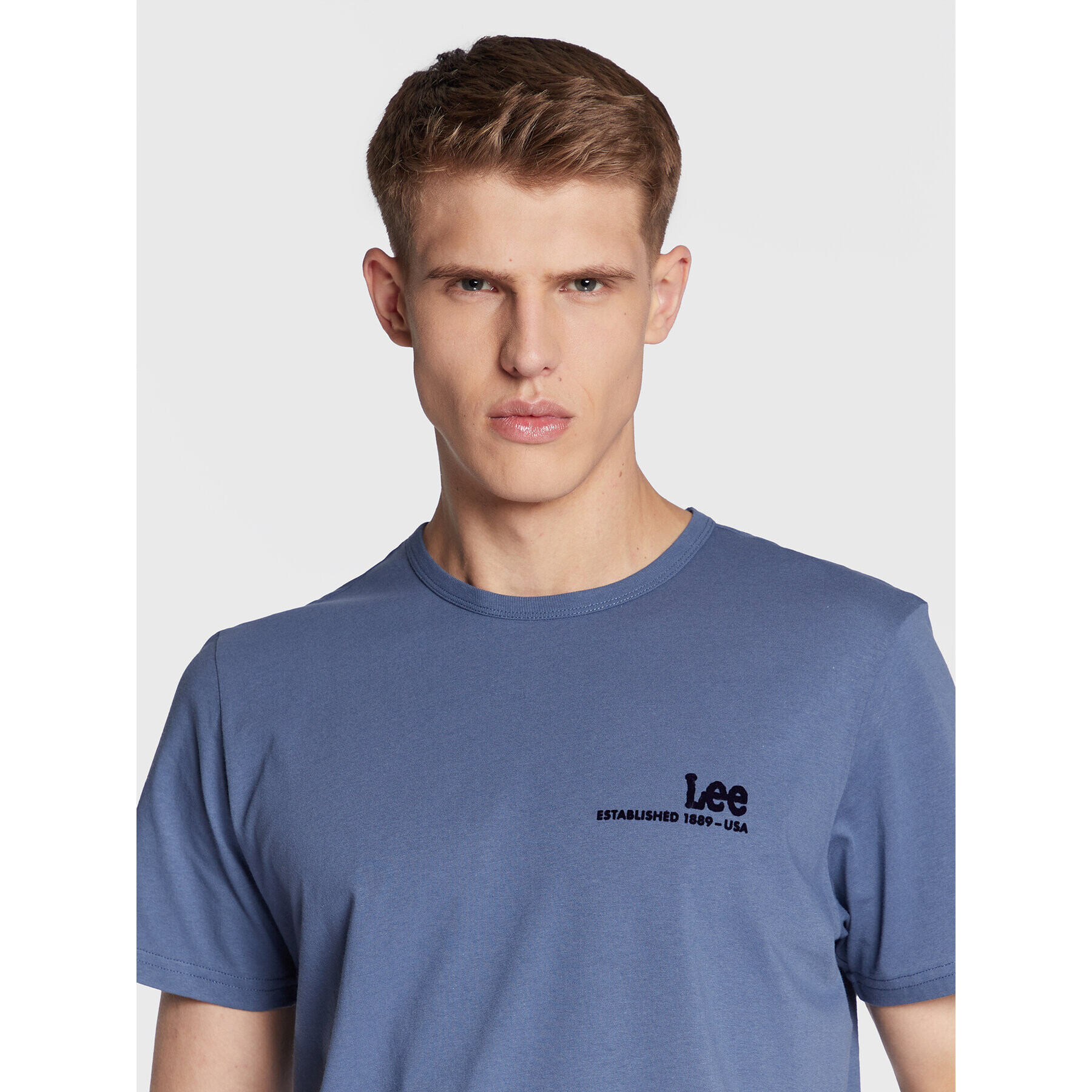 Lee Тишърт Small Logo L68WFE54 112321832 Тъмносин Regular Fit - Pepit.bg