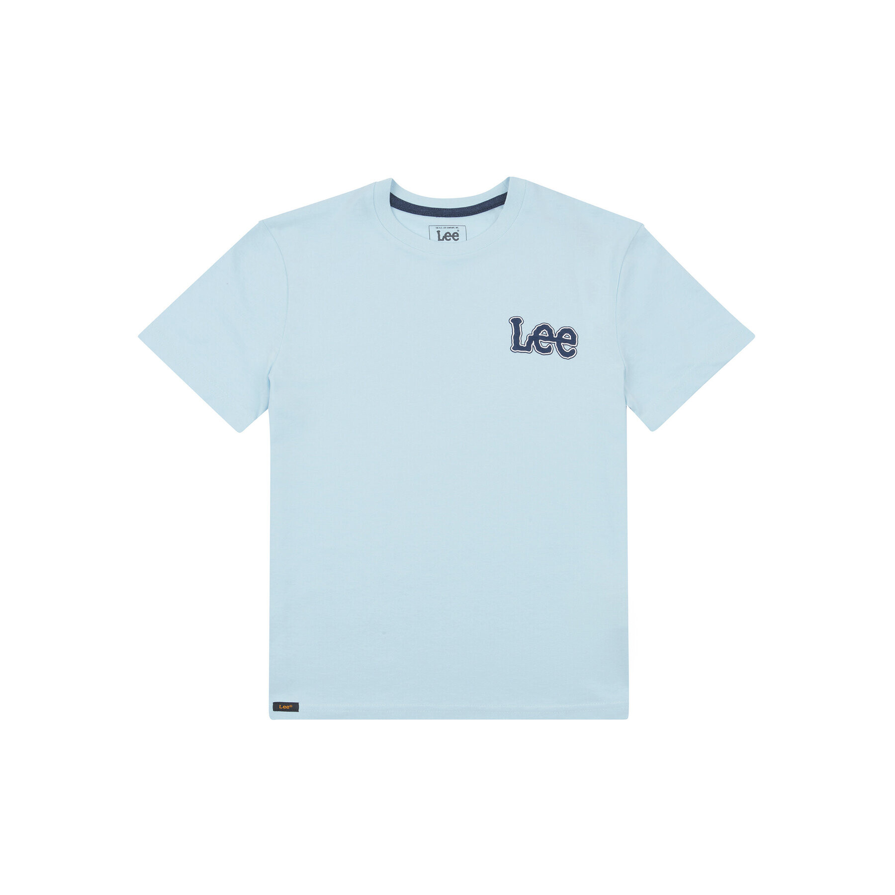 Lee Тишърт Small Puff Print 0137 Син Regular Fit - Pepit.bg