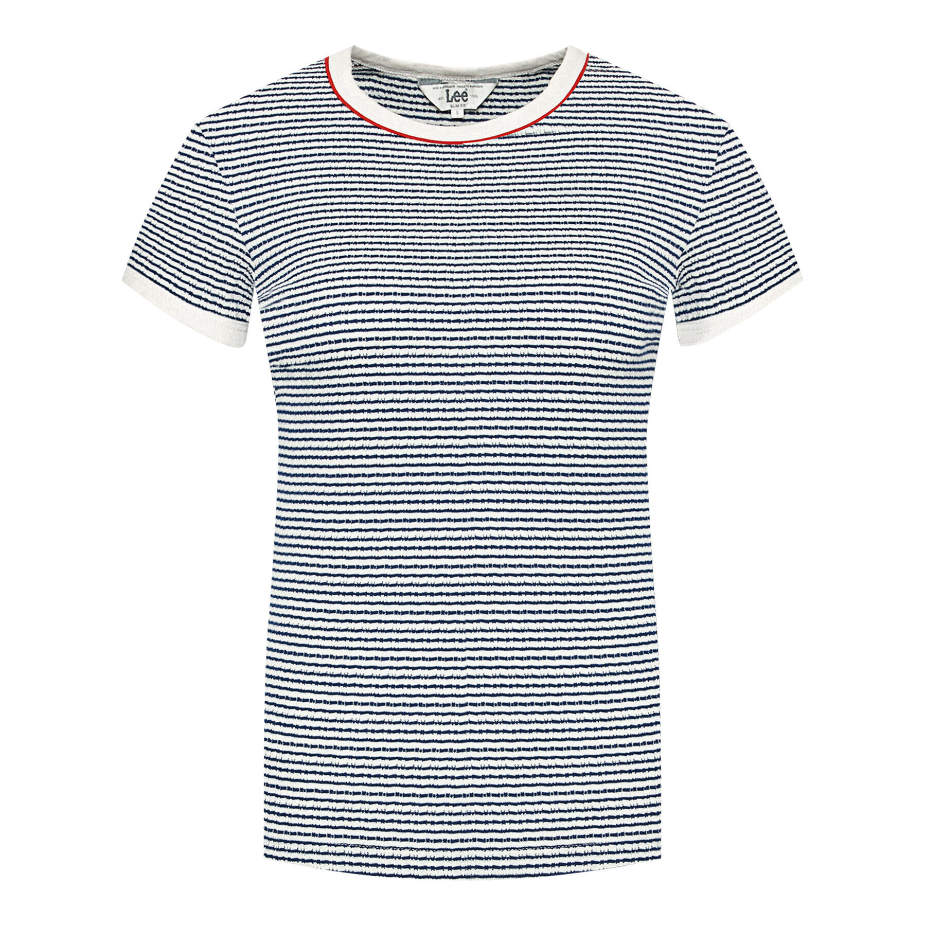 Lee Тишърт Striped Ribbed L44SPFLR Цветен Slim Fit - Pepit.bg