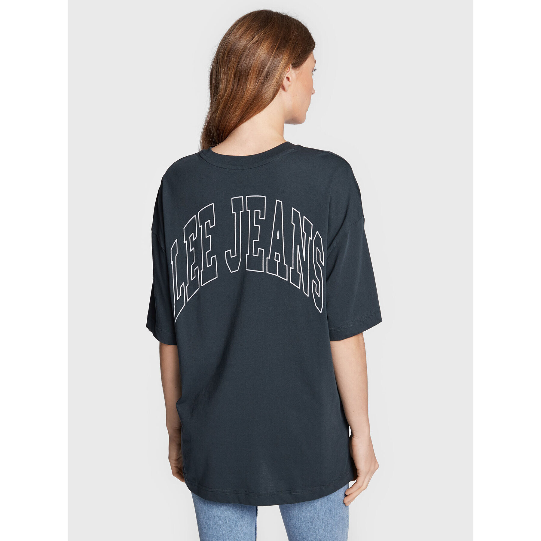 Lee Тишърт Super L42BEH30 Тъмносин Loose Fit - Pepit.bg