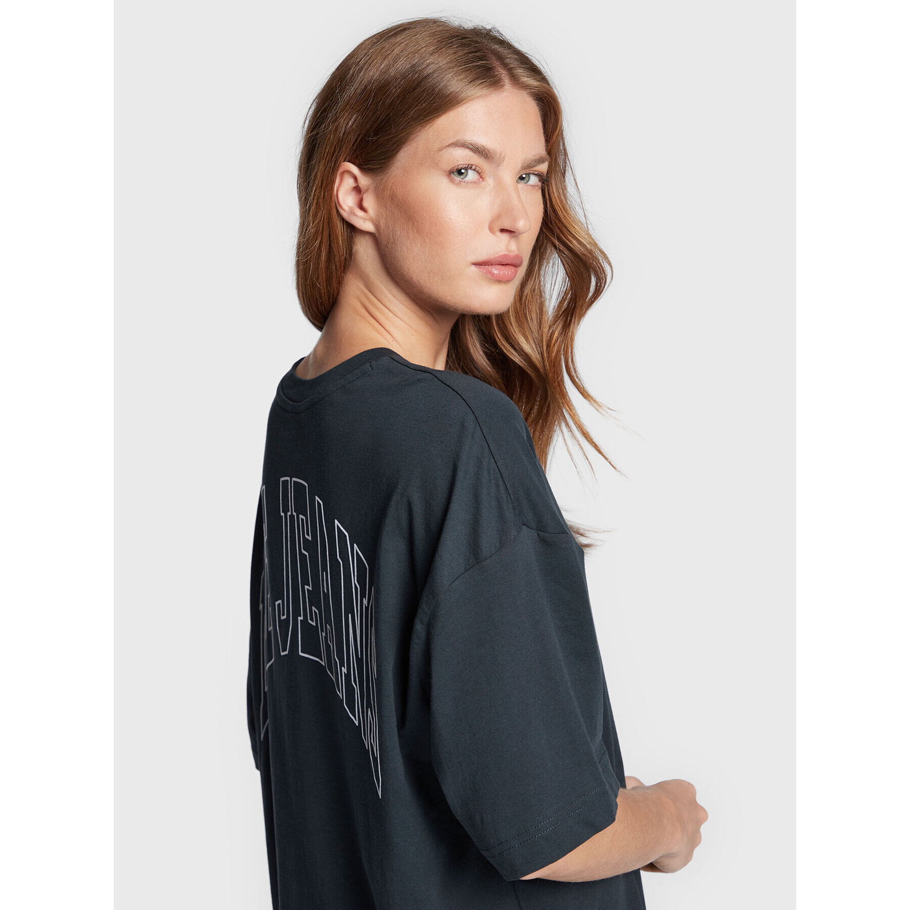 Lee Тишърт Super L42BEH30 Тъмносин Loose Fit - Pepit.bg