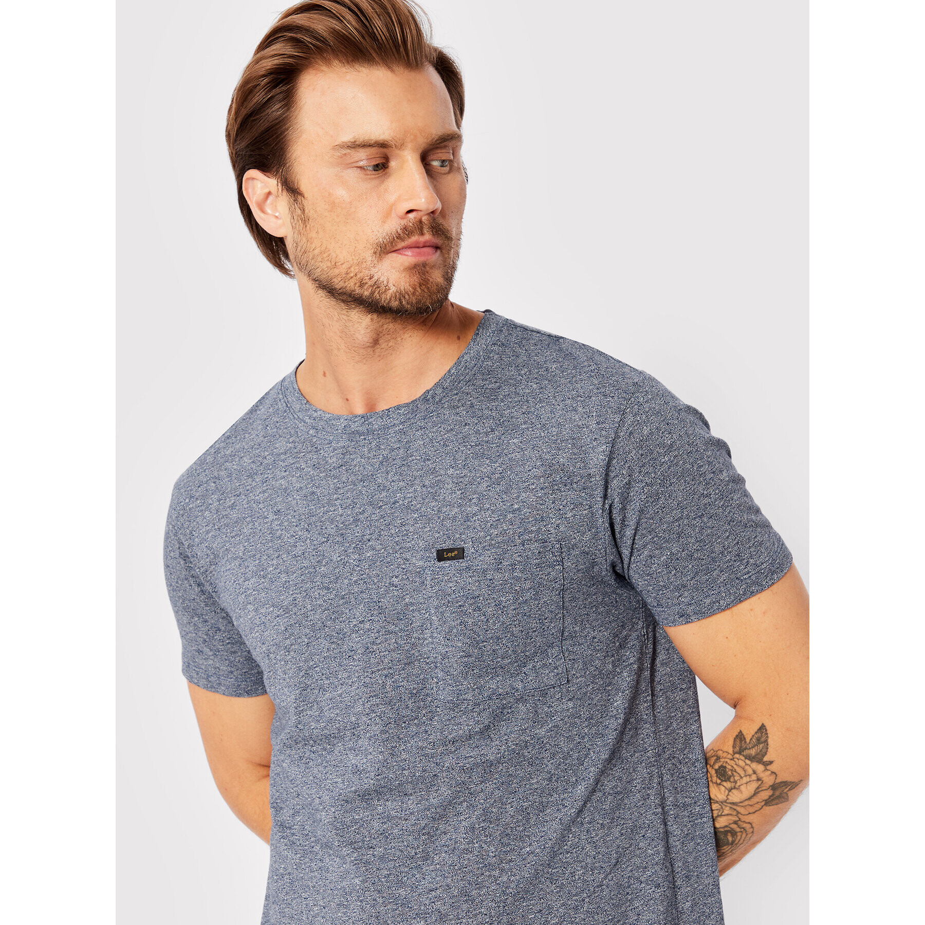 Lee Тишърт Ultimate Pocket L66JWT54 Тъмносин Slim Fit - Pepit.bg