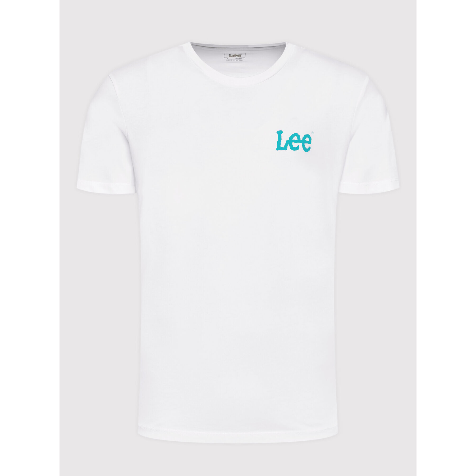 Lee Тишърт Wobbly Logo L65QAILJ Бял Regular Fit - Pepit.bg