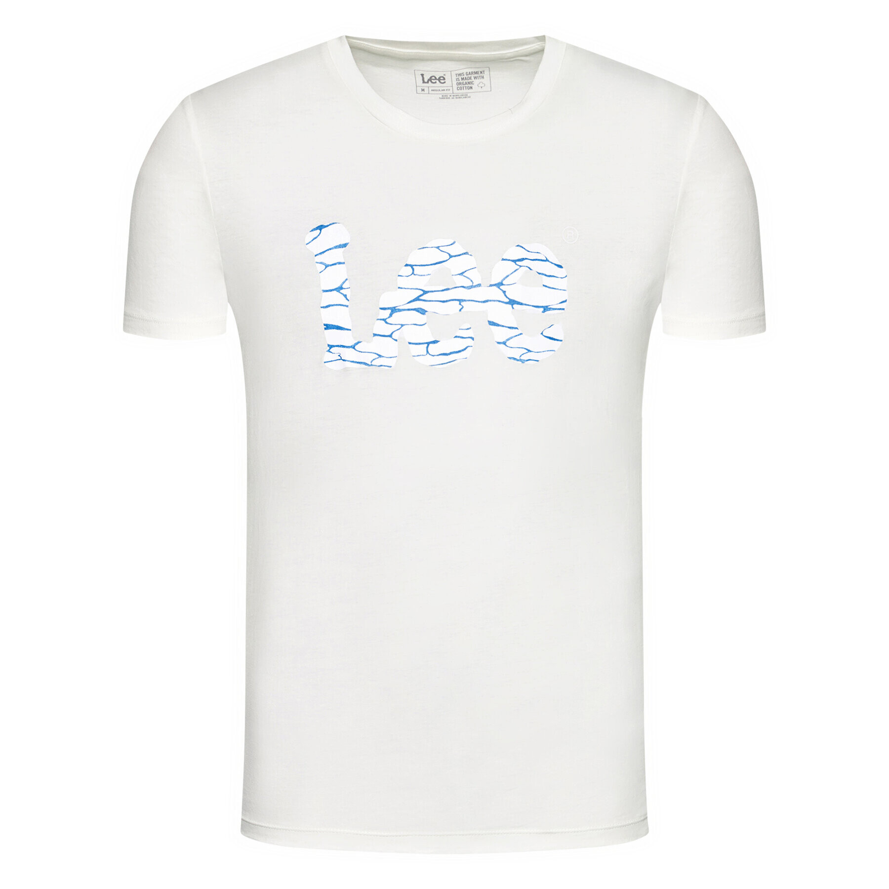 Lee Тишърт Wobbly Logo Tee L65QAINQ Бял Regular Fit - Pepit.bg